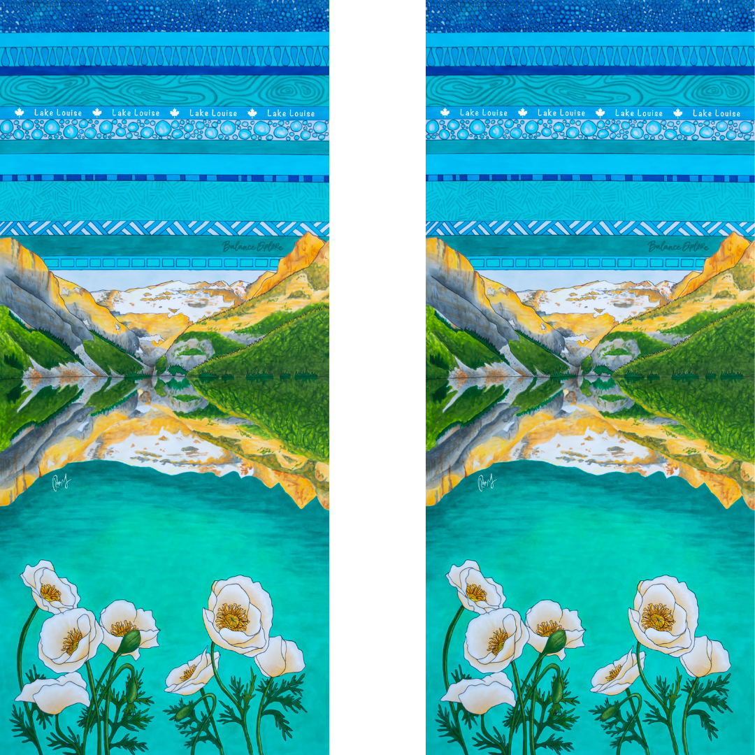 Your Choice: Set of 2 Buffs - Lake Louise Morning Fire, Love Powder, Bow Valley Aurora, Autumn Peaks, Lake Louise Golden Hour, Morant's Curve, Canmore Three Sisters, Rainbow Rockies, Rainbow Rockies Jr. ⌲ LIMITED EDITION