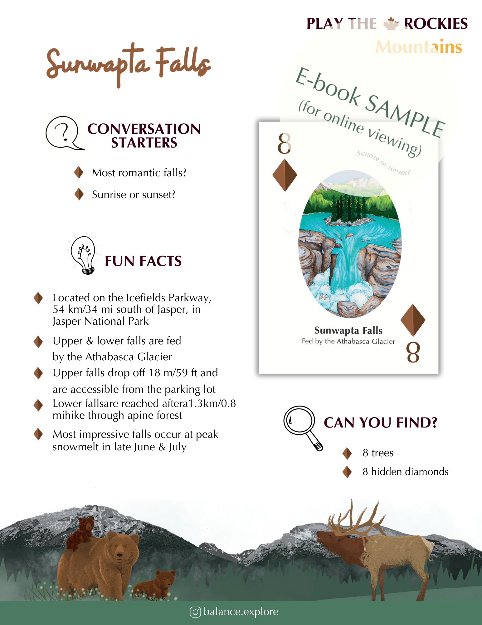 E-book of all: 54 Information Sheets • Mountains • Wildlife • Activities • Wildflowers