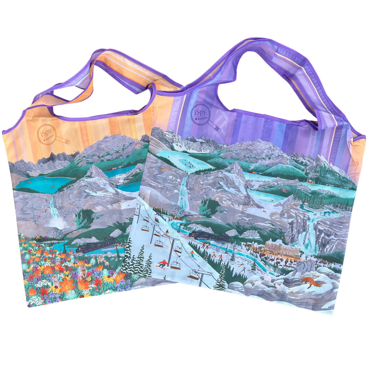 iSpy the Rockies : Reusable Tote Bag ⌲ Summer + Winter