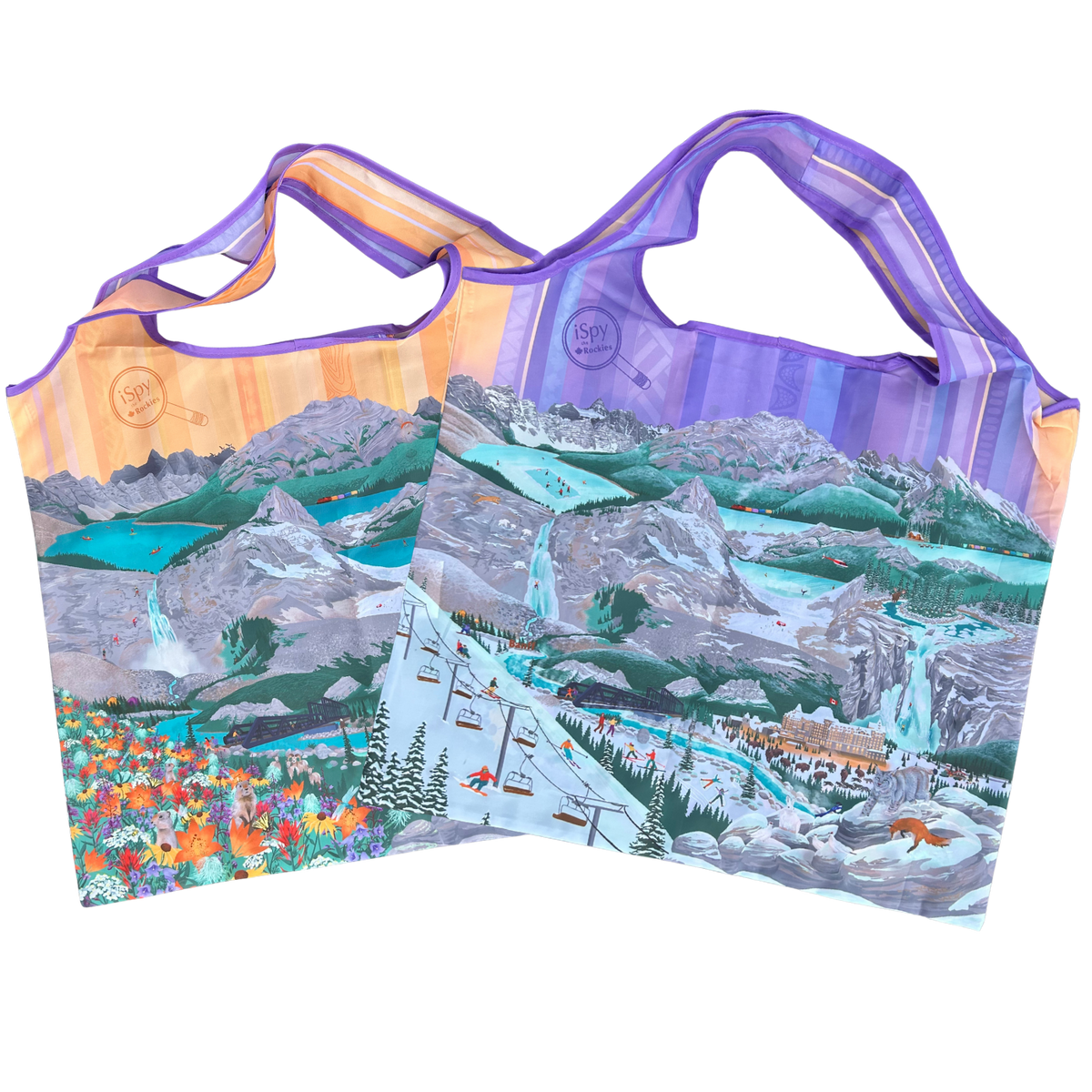 iSpy the Rockies : Reusable Tote Bag ⌲ Summer + Winter