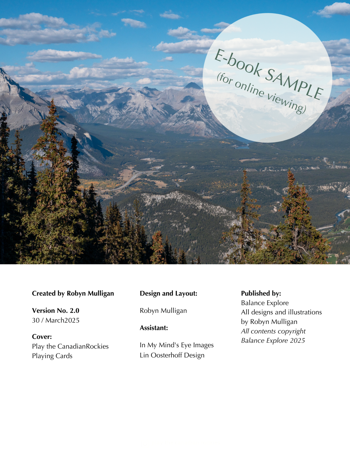 E-book of all: 54 Information Sheets • Mountains • Wildlife • Activities • Wildflowers