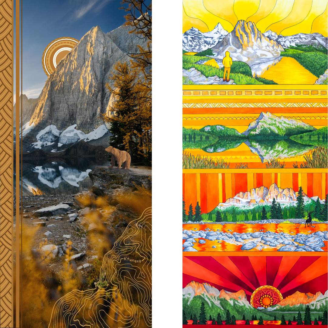Your Choice: Set of 2 Buffs - Lake Louise Morning Fire, Love Powder, Bow Valley Aurora, Autumn Peaks, Lake Louise Golden Hour, Morant's Curve, Canmore Three Sisters, Rainbow Rockies, Rainbow Rockies Jr. ⌲ LIMITED EDITION