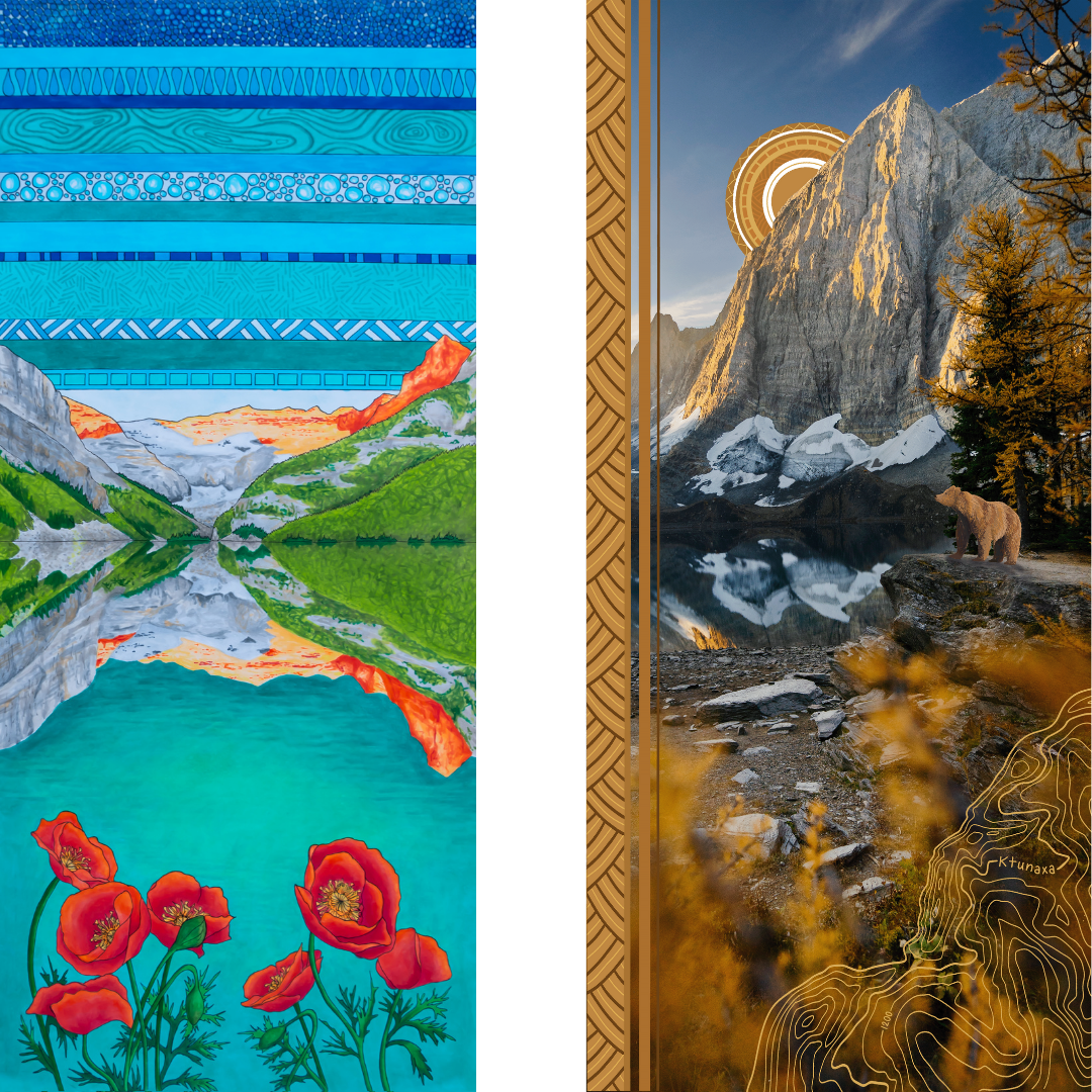 Your Choice: Set of 2 Buffs - Lake Louise Morning Fire, Love Powder, Bow Valley Aurora, Autumn Peaks, Lake Louise Golden Hour, Morant's Curve, Canmore Three Sisters, Rainbow Rockies, Rainbow Rockies Jr. ⌲ LIMITED EDITION