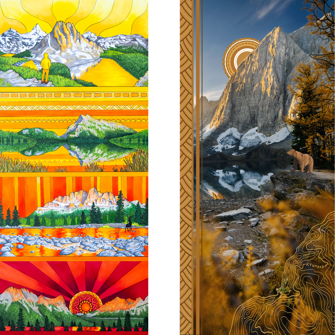 Your Choice: Set of 2 Buffs - Lake Louise Morning Fire, Love Powder, Bow Valley Aurora, Autumn Peaks, Lake Louise Golden Hour, Morant's Curve, Canmore Three Sisters, Rainbow Rockies, Rainbow Rockies Jr. ⌲ LIMITED EDITION