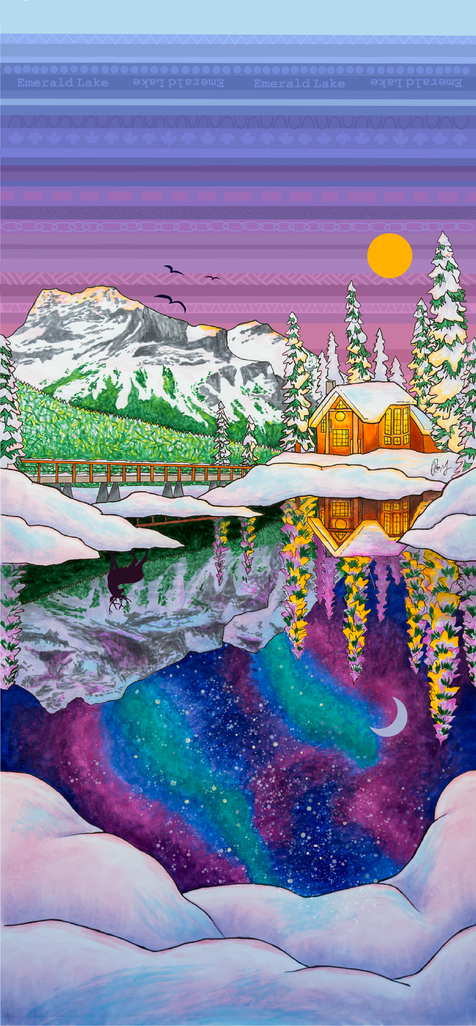 Your Choice: Set of 2 Buffs - Lake Louise Morning Fire, Love Powder, Bow Valley Aurora, Autumn Peaks, Lake Louise Golden Hour, Morant's Curve, Canmore Three Sisters, Rainbow Rockies, Rainbow Rockies Jr. ⌲ LIMITED EDITION