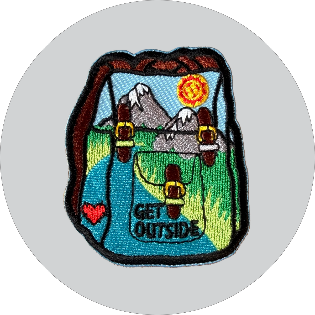 Backpack Patch: Get Outside Embroidered Patch