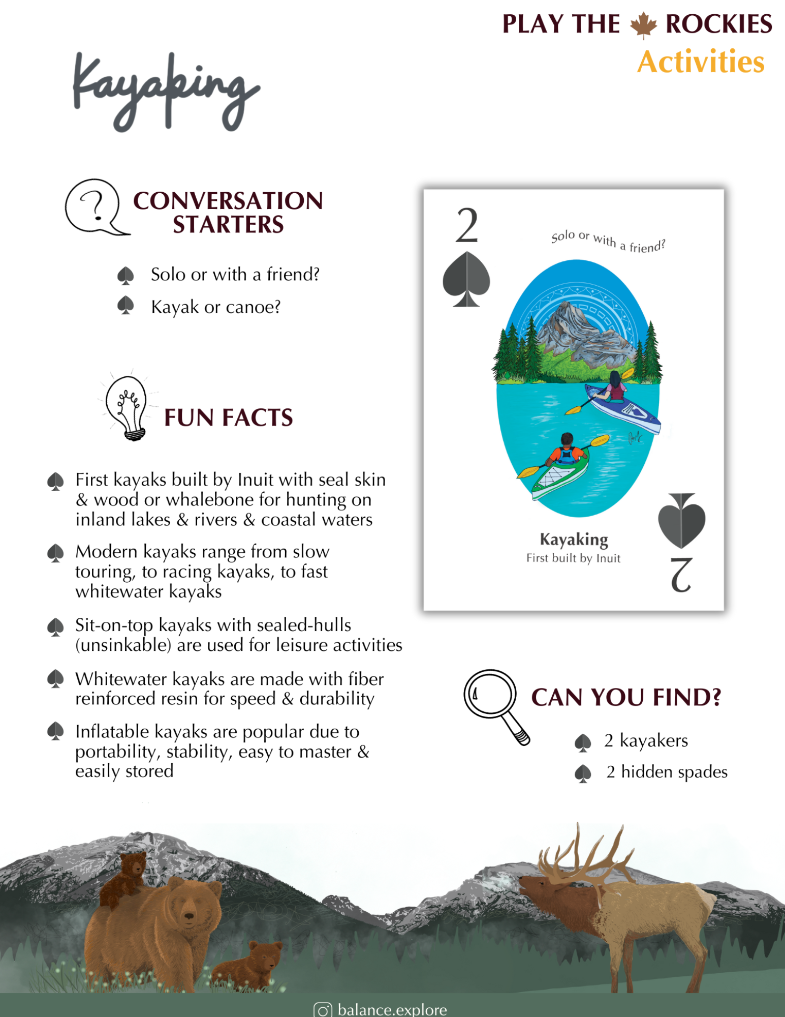 2 Kayaking - Activities - Information Sheet