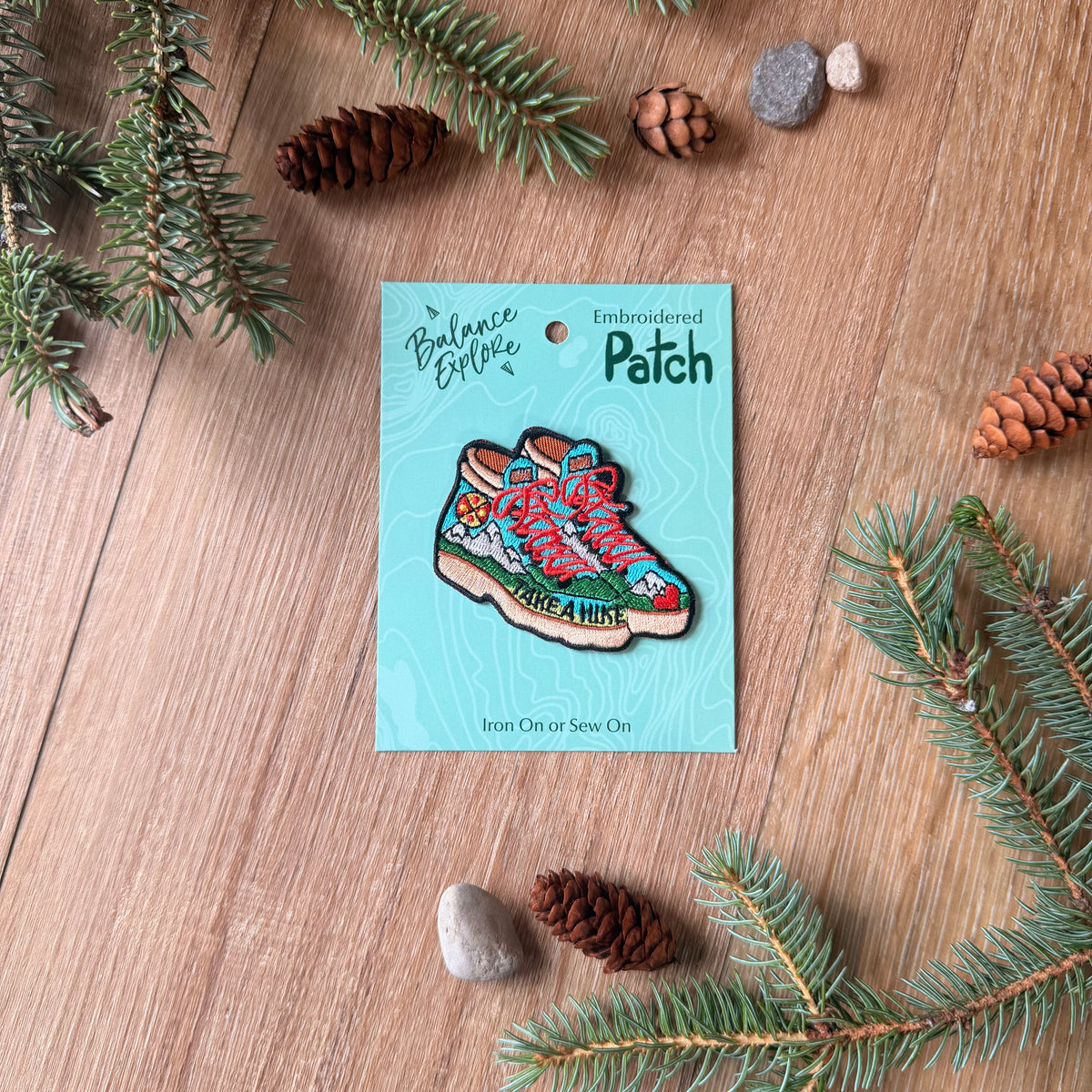 Take A Hike: Hiking Boot Embroidered patch