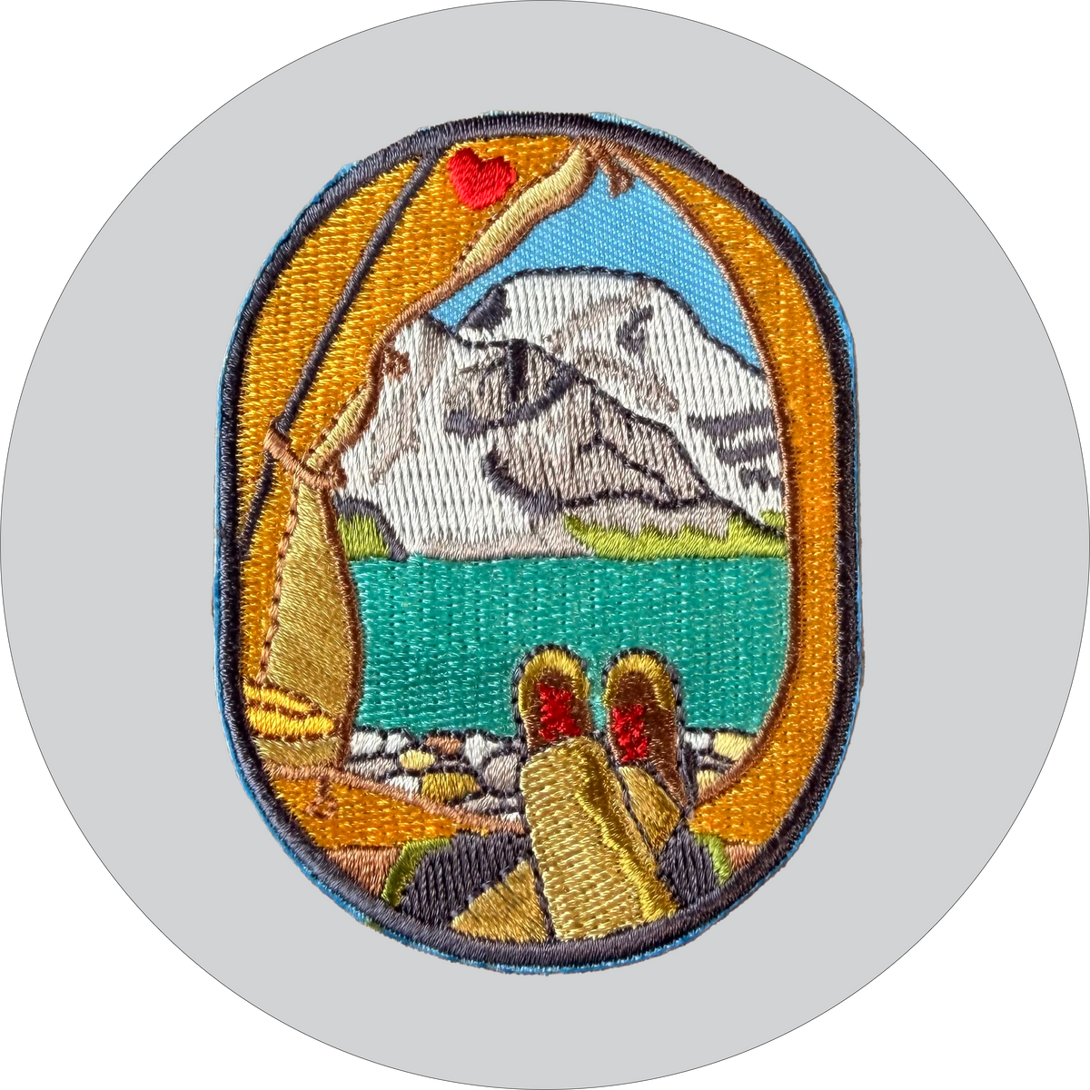Love Camping Patch: Berg Lake Embroidered Patch