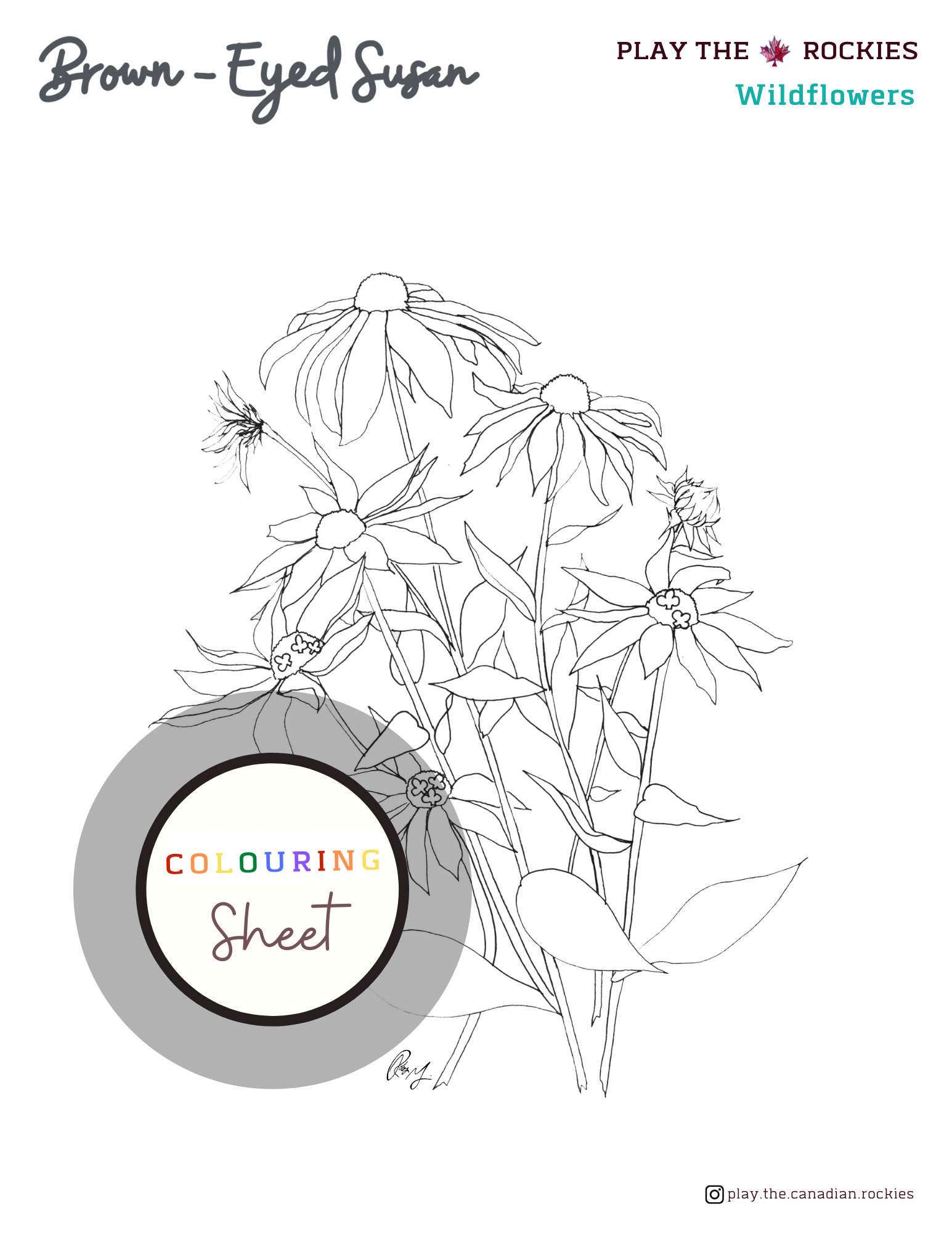 E-book: Colouring Book Play the Canadian Rockies ⌲ Printable