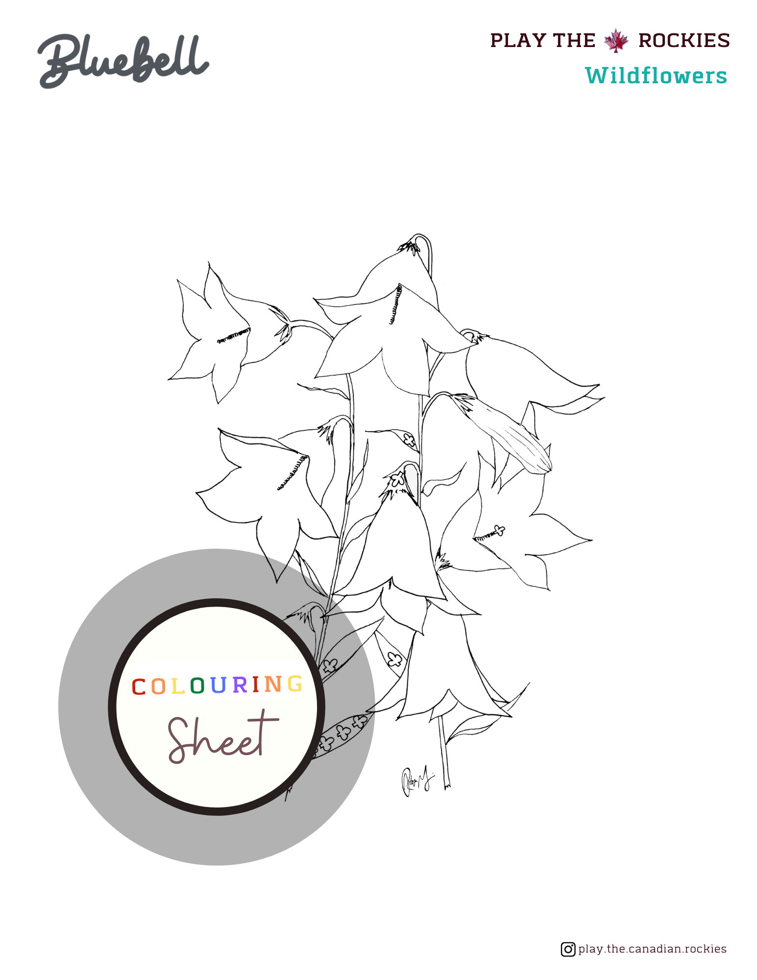 E-book: Colouring Book Play the Canadian Rockies ⌲ Printable