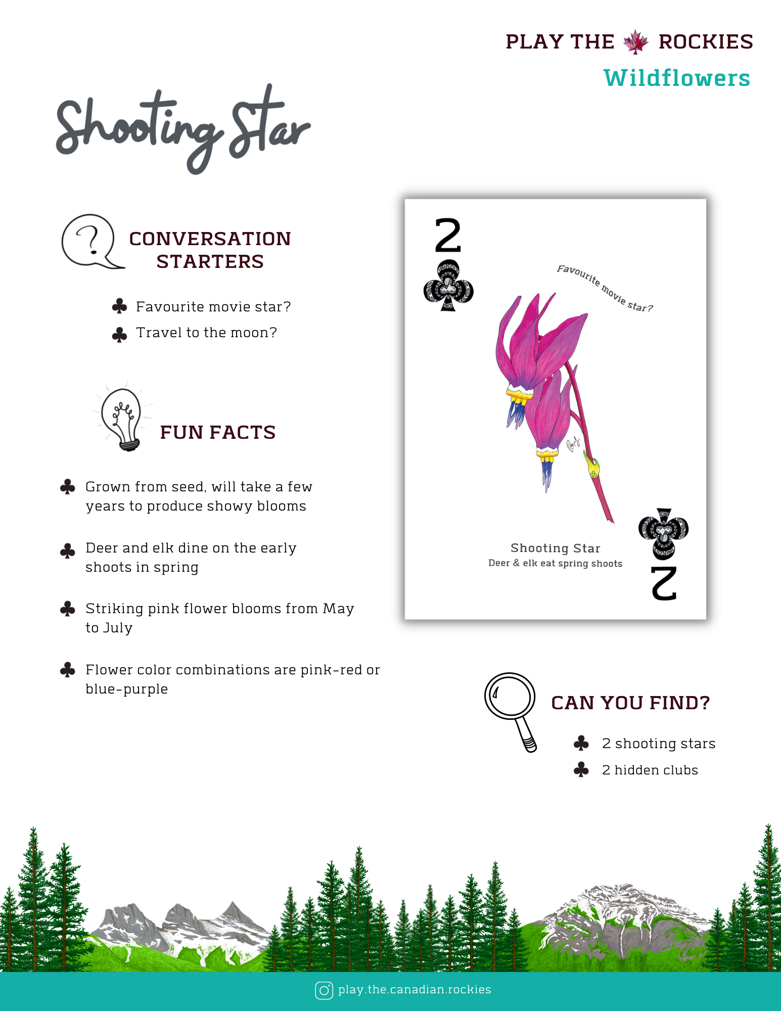 E-book of all: 54 Information Sheets • Mountains • Wildlife • Activities • Wildflowers