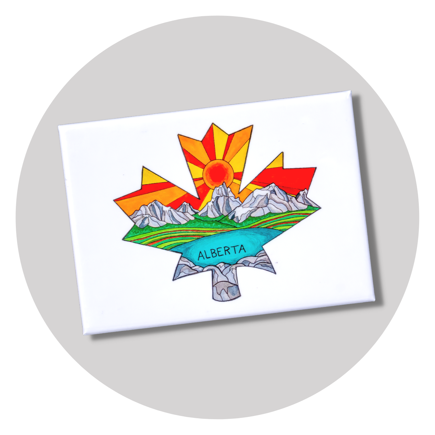 Alberta Maple Leaf Magnet