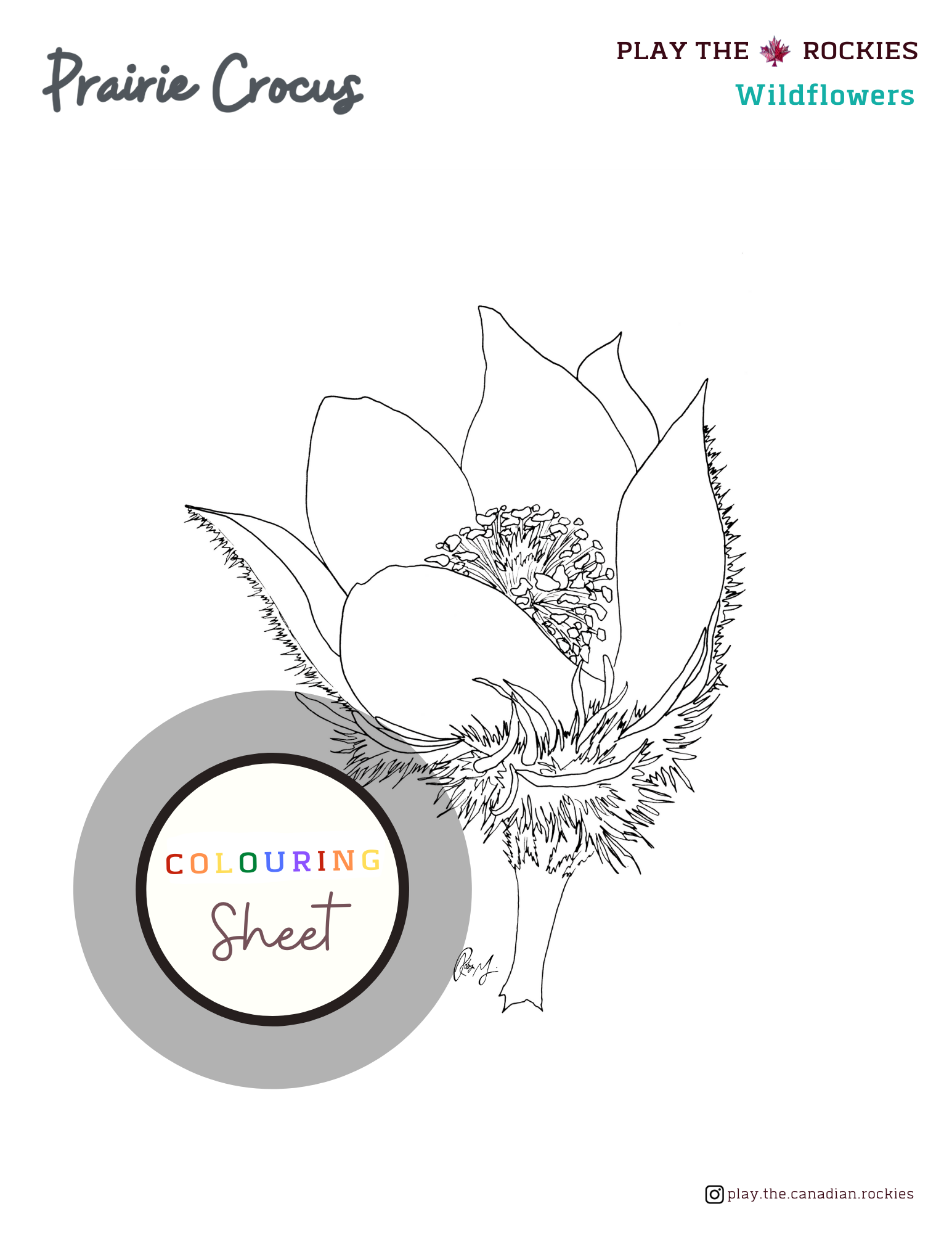 E-book: Colouring Book Play the Canadian Rockies ⌲ Printable