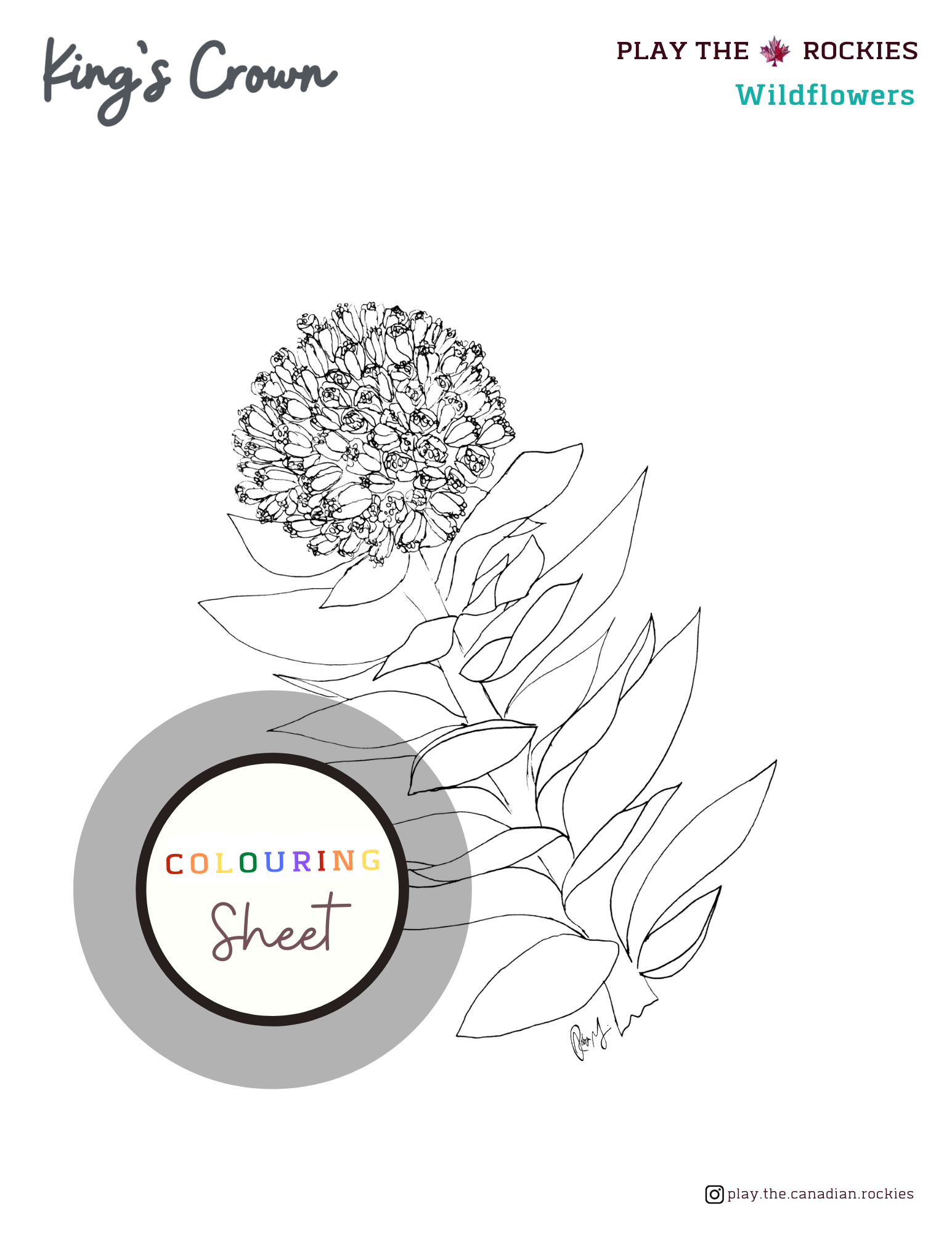 E-book: Colouring Book Play the Canadian Rockies ⌲ Printable