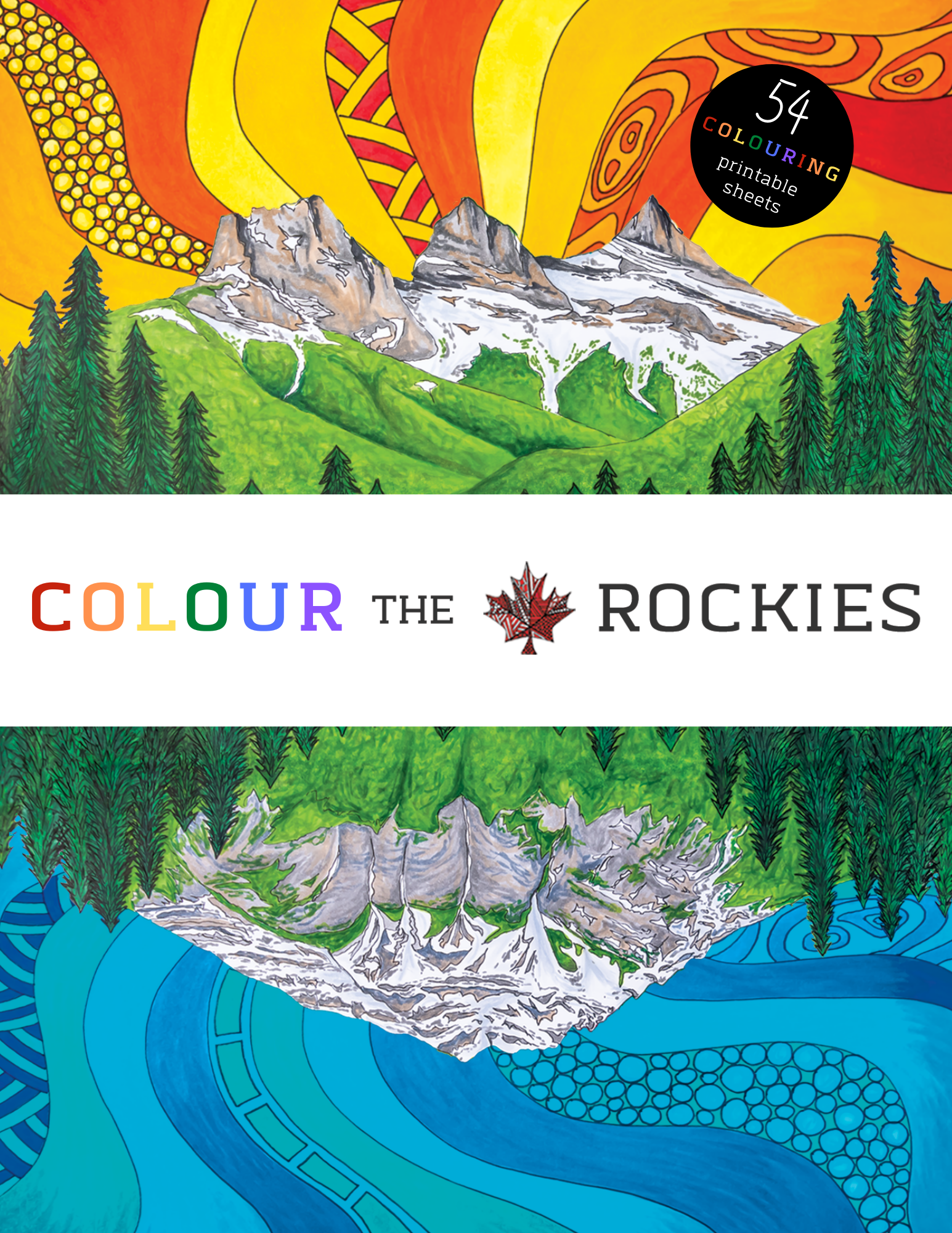E-book: Colouring Book Play the Canadian Rockies ⌲ Printable