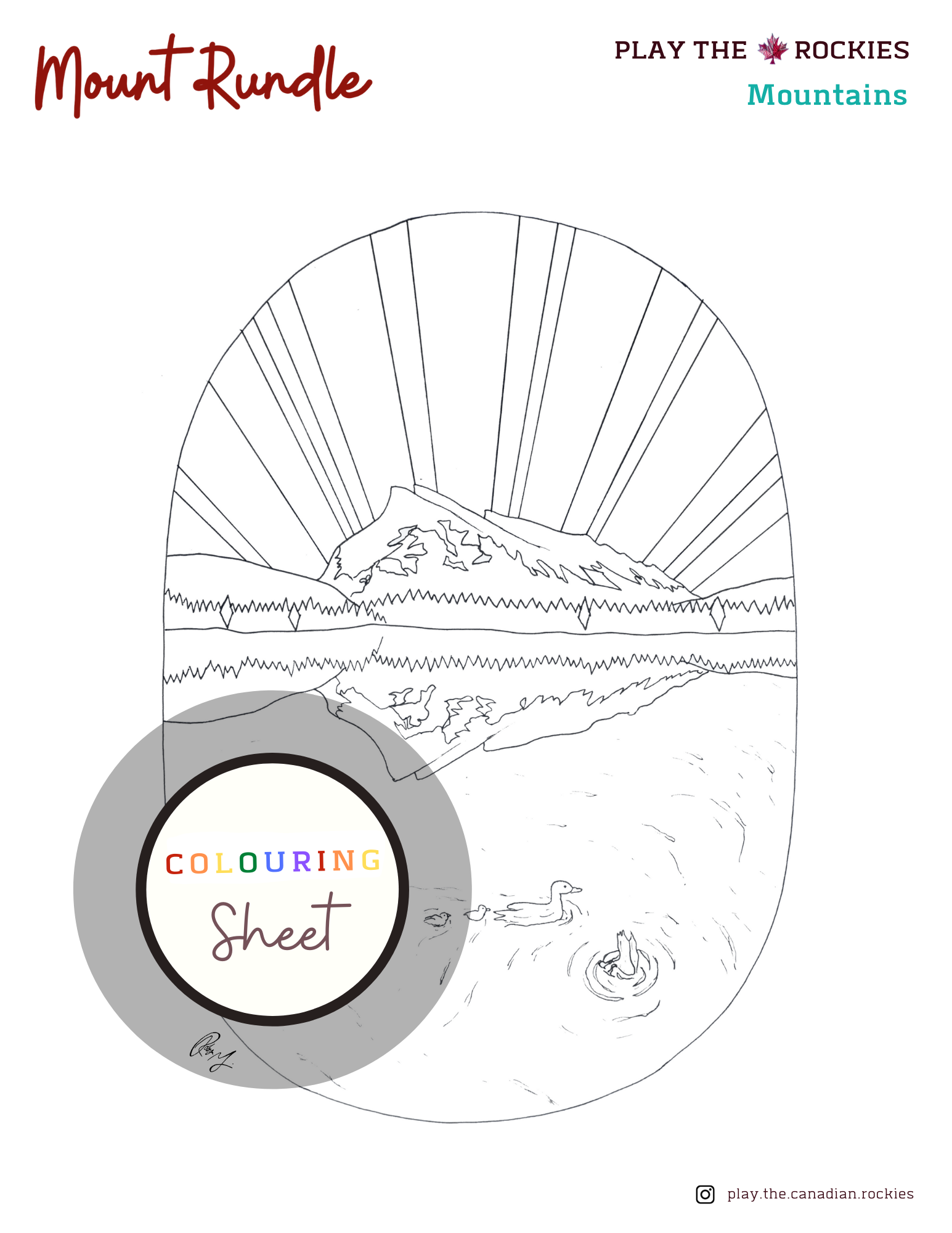 E-book: Colouring Book Play the Canadian Rockies ⌲ Printable