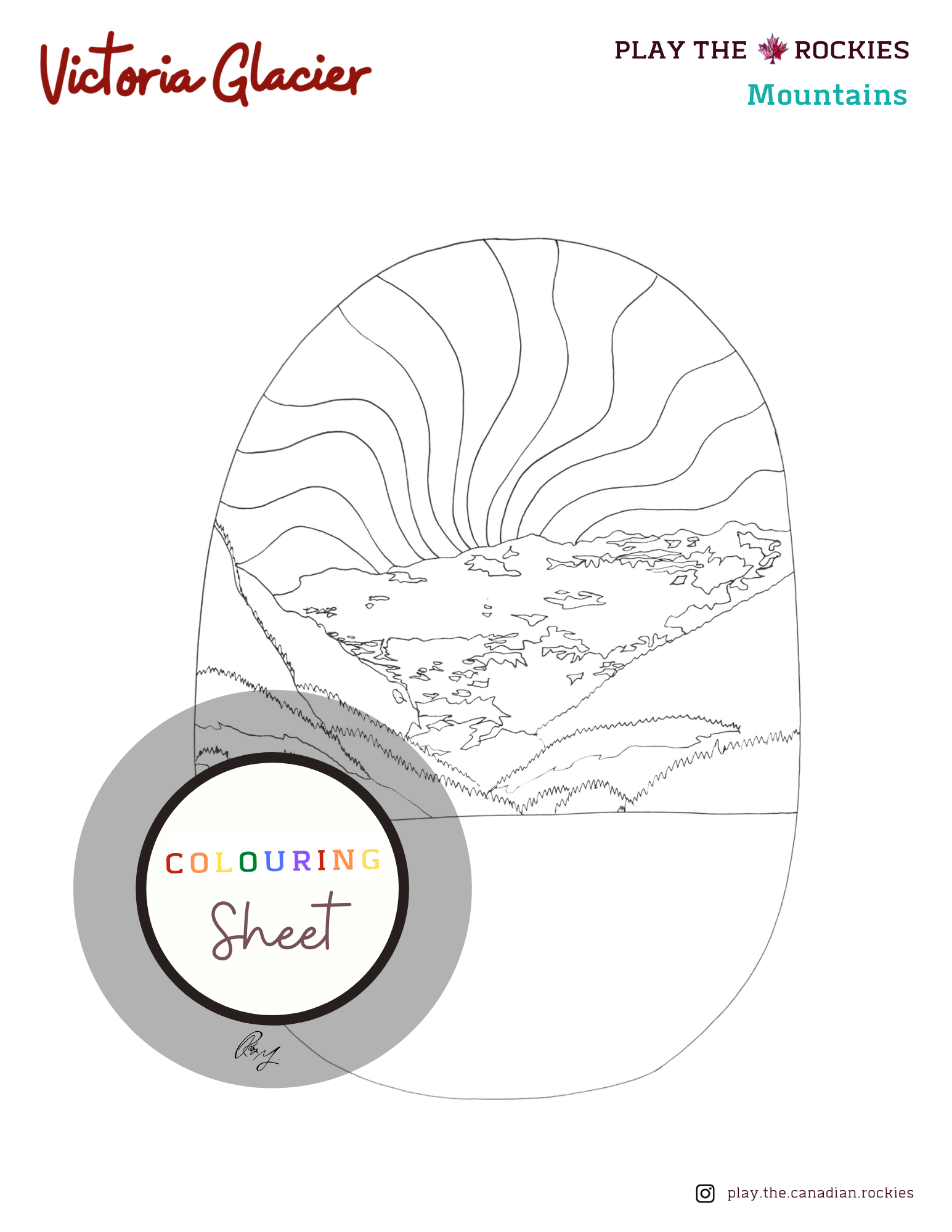 E-book: Colouring Book Play the Canadian Rockies ⌲ Printable