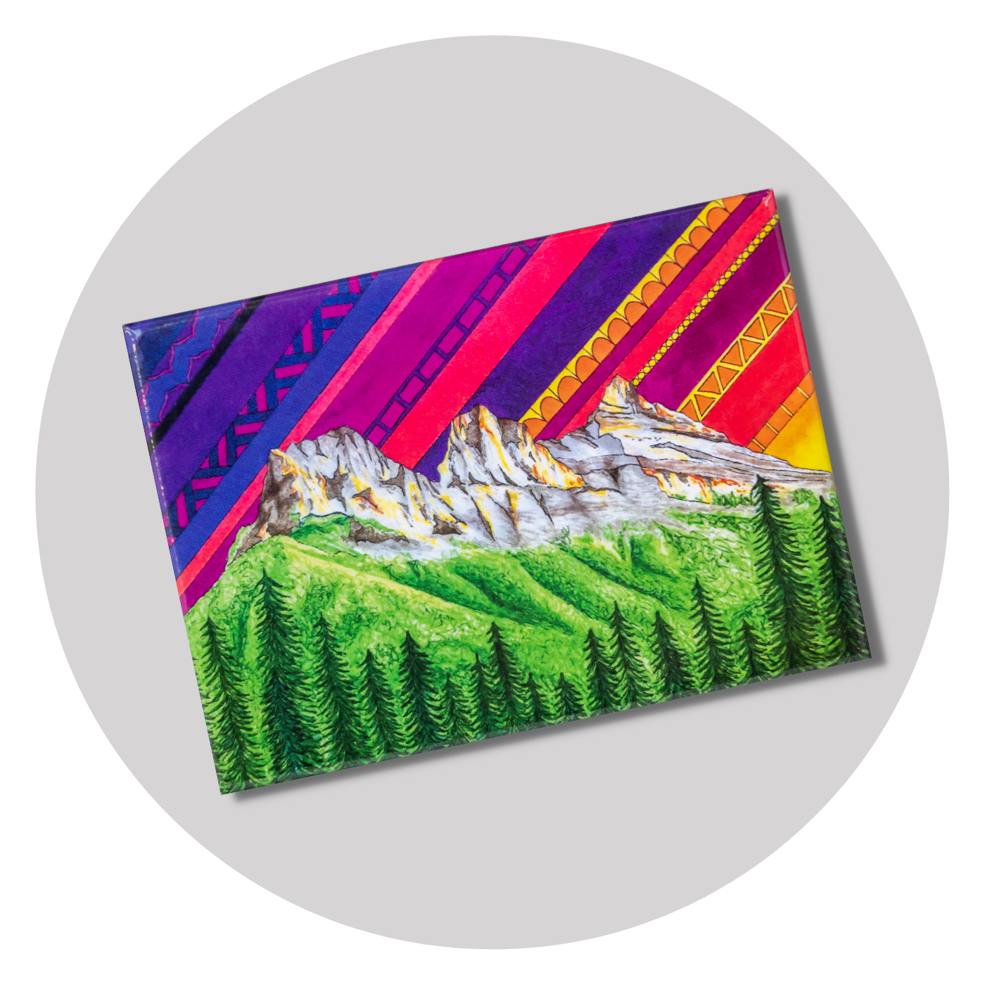 Three Sisters Canmore Magnet
