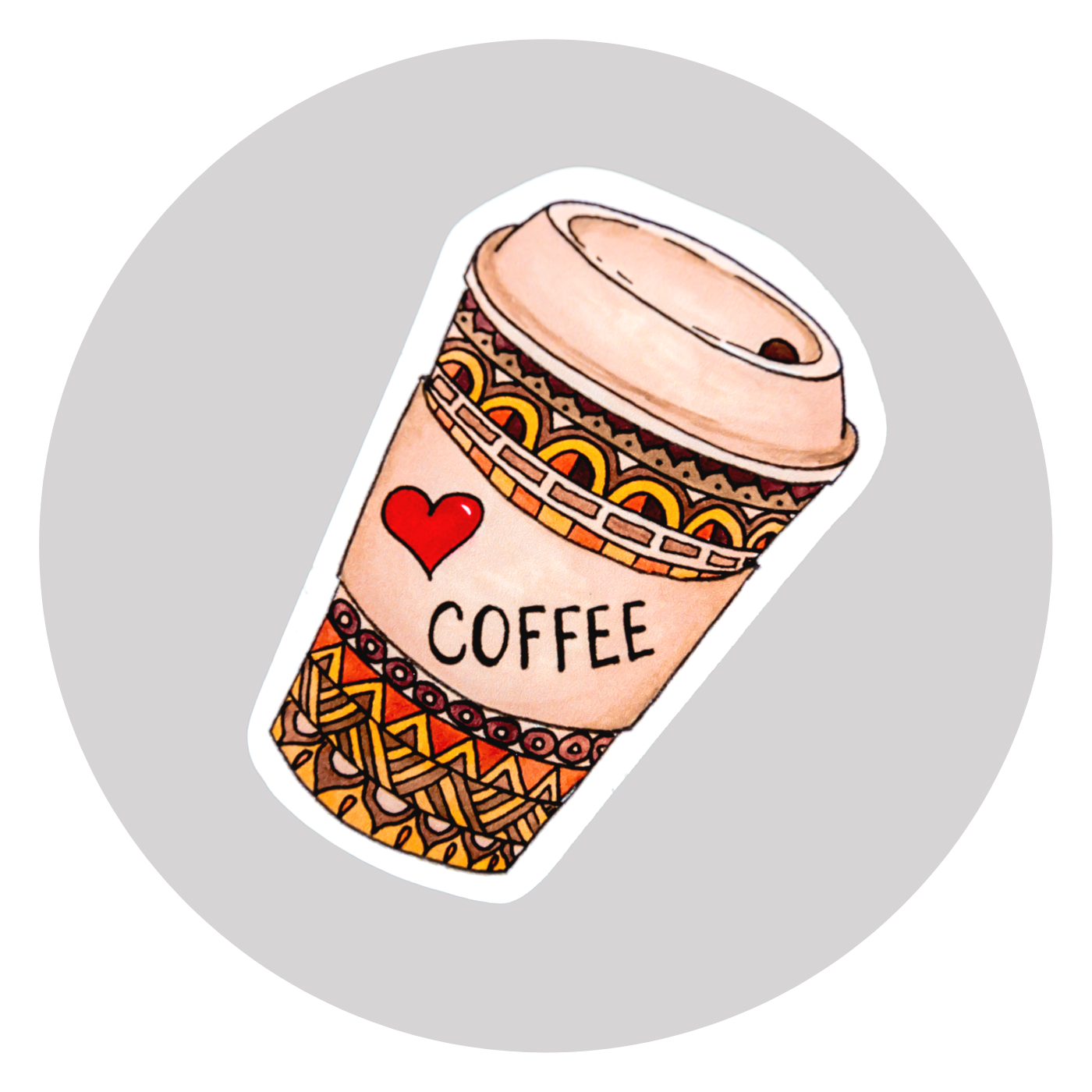 Love Coffee Sticker ⌲ Small 2.25"x1.5"