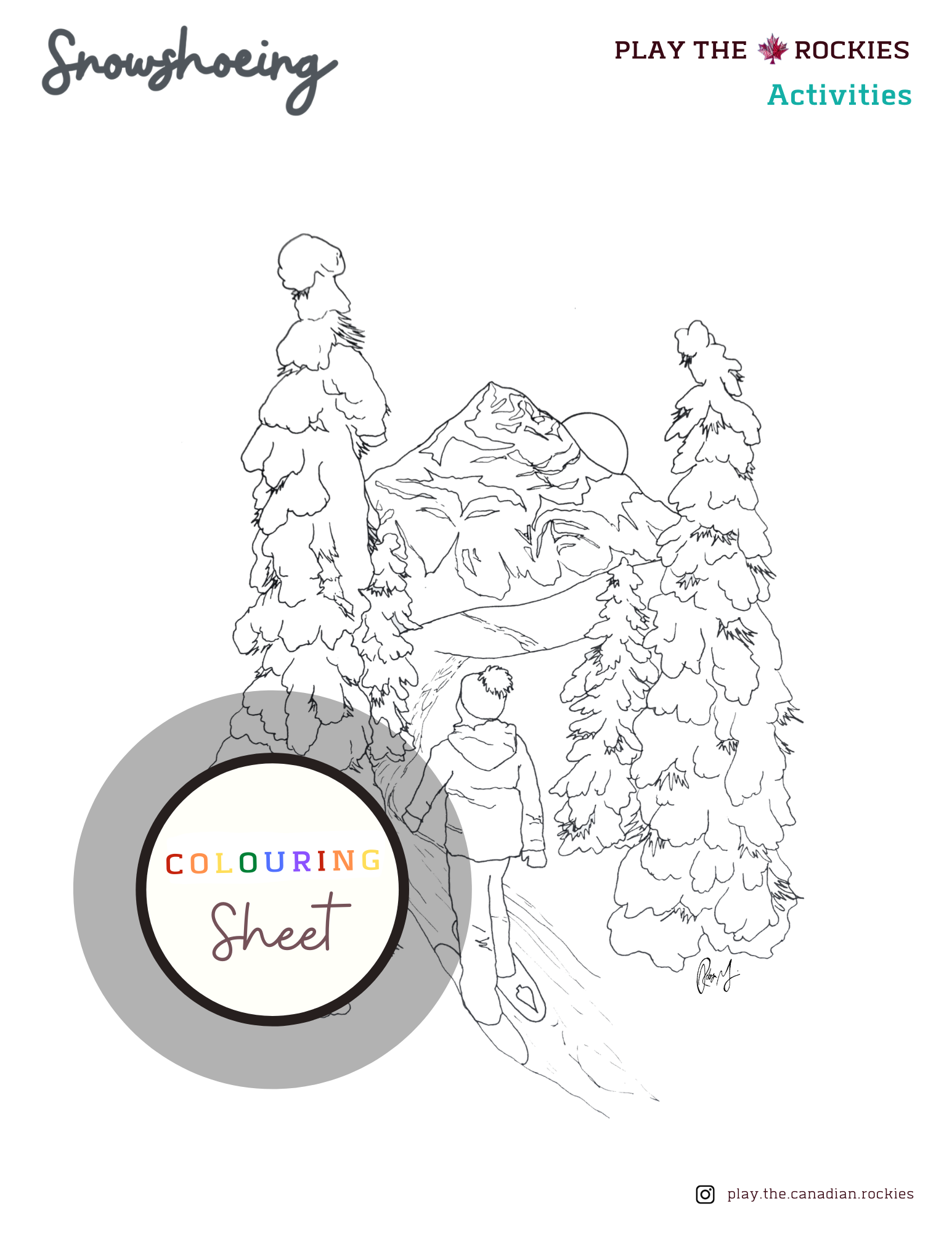E-book: Colouring Book Play the Canadian Rockies ⌲ Printable
