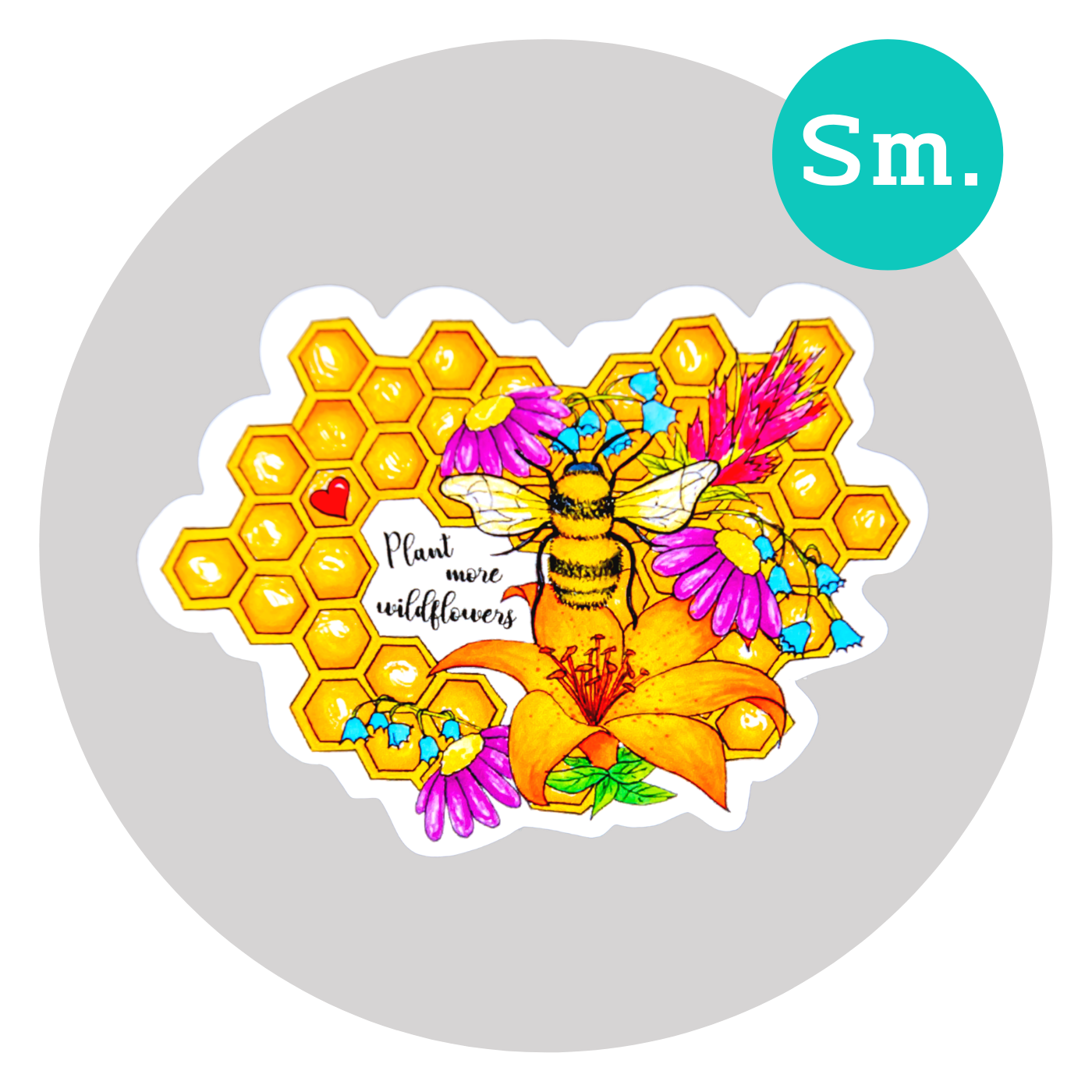 Plant More Wildflowers Sticker ⌲ Small 2.5"x2"