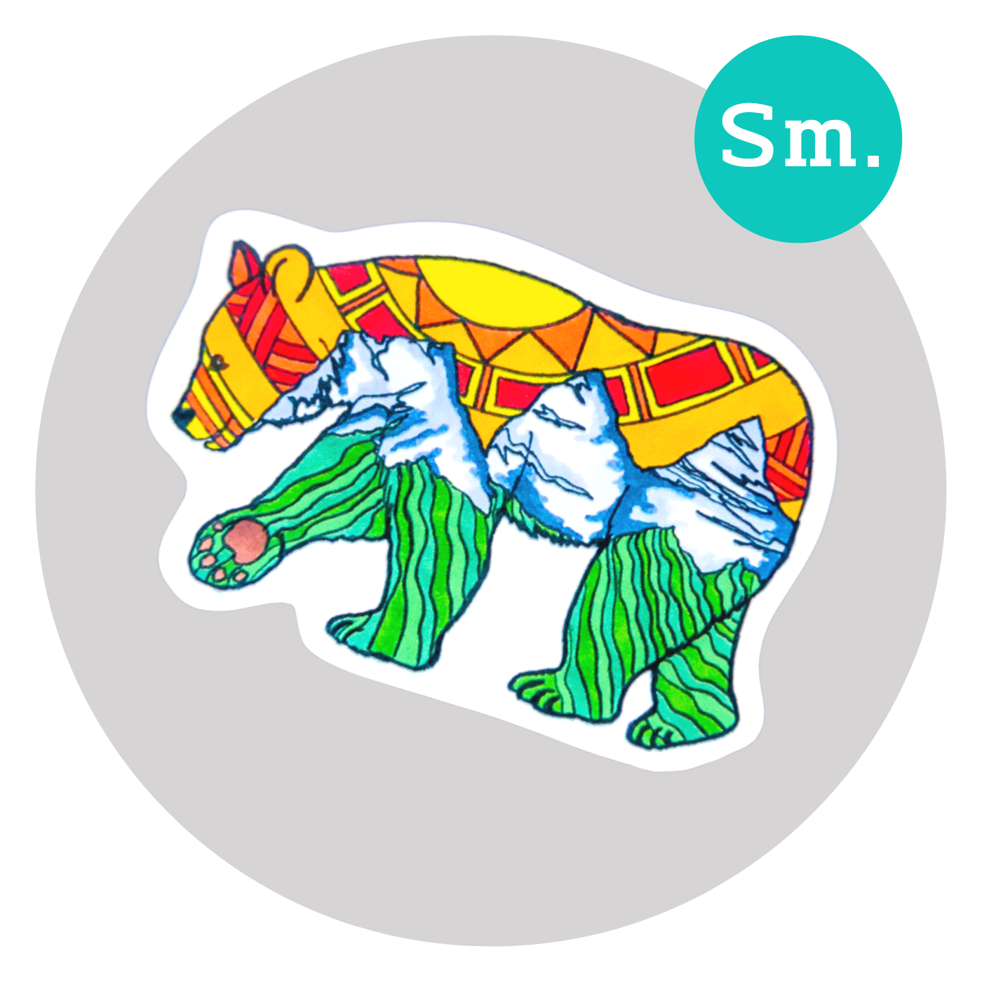 Three Sisters Bear Sticker ⌲ Small 2"x1.75"