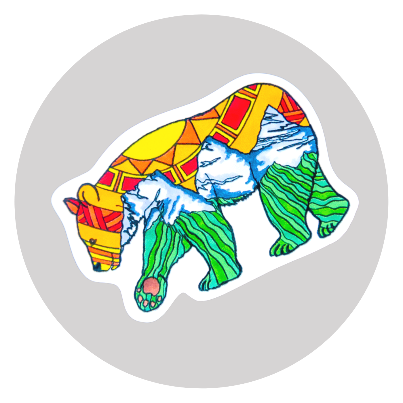 Three Sisters Bear Sticker ⌲ Small 2"x1.75"