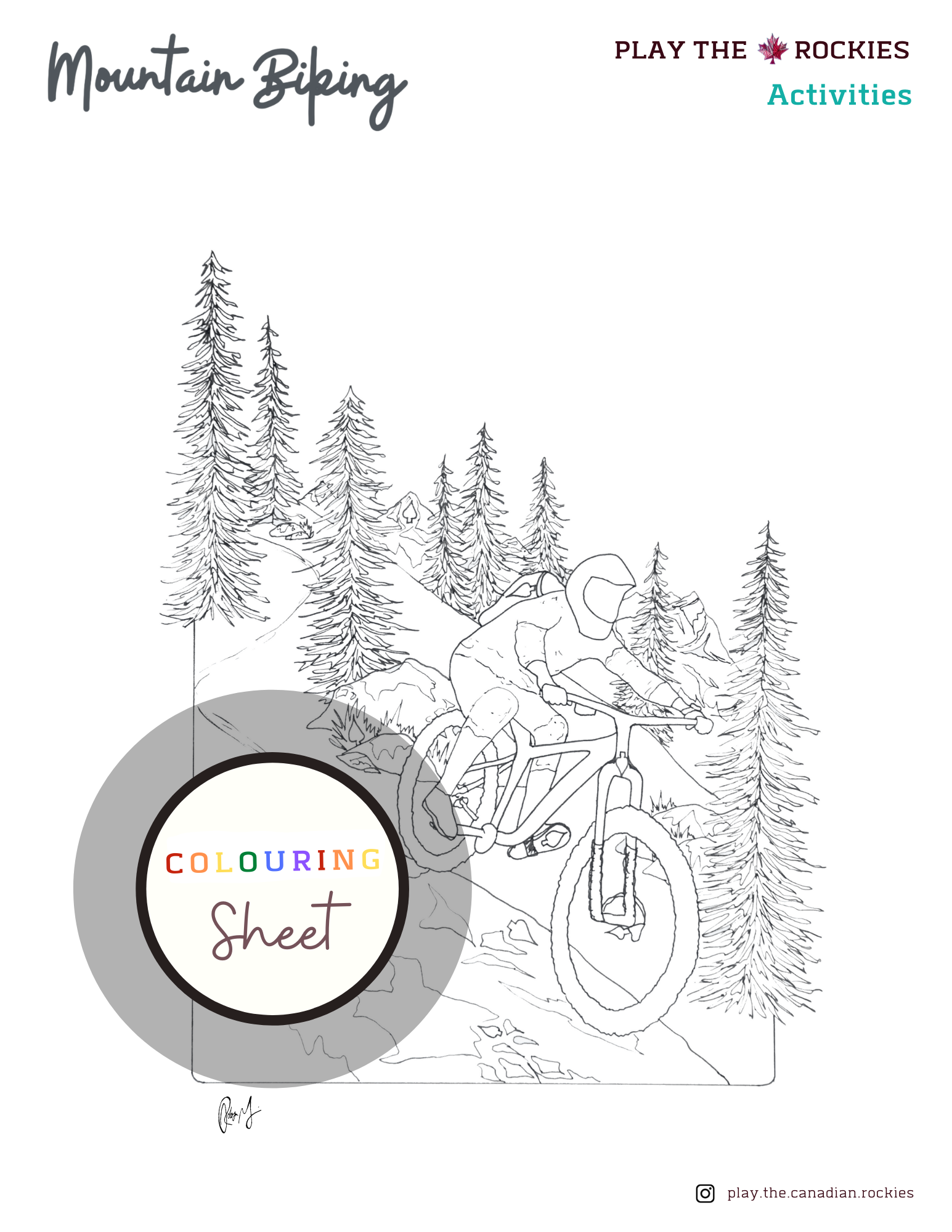 E-book: Colouring Book Play the Canadian Rockies ⌲ Printable