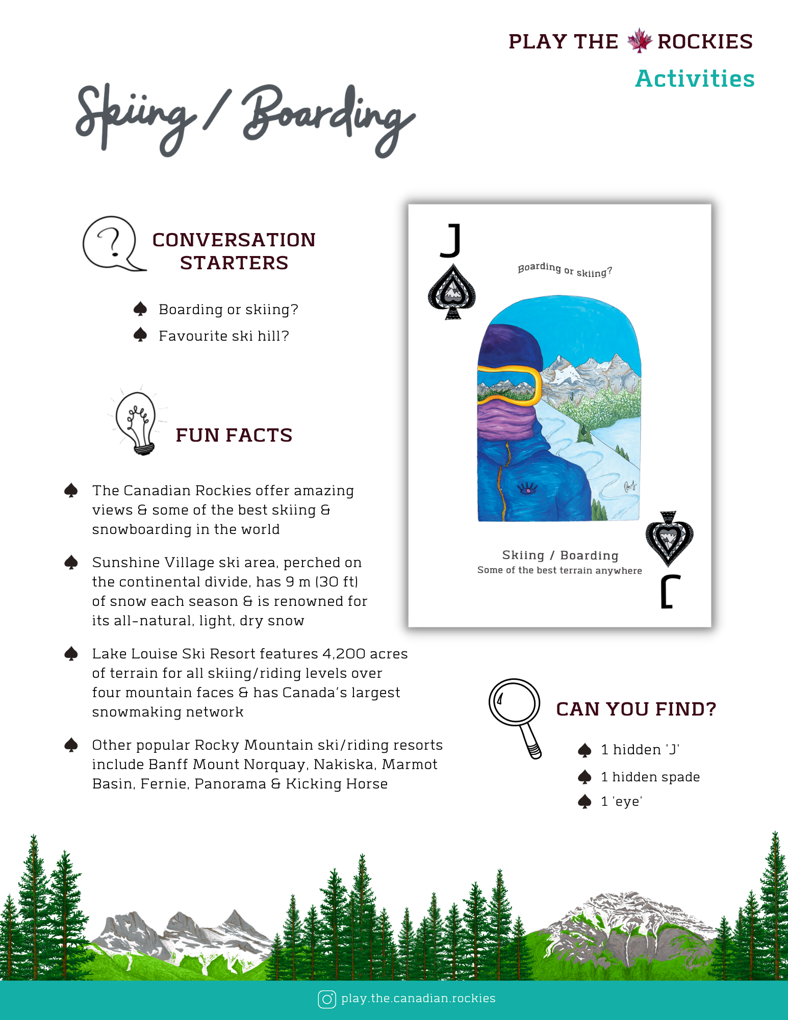 E-book of all: 54 Information Sheets • Mountains • Wildlife • Activities • Wildflowers