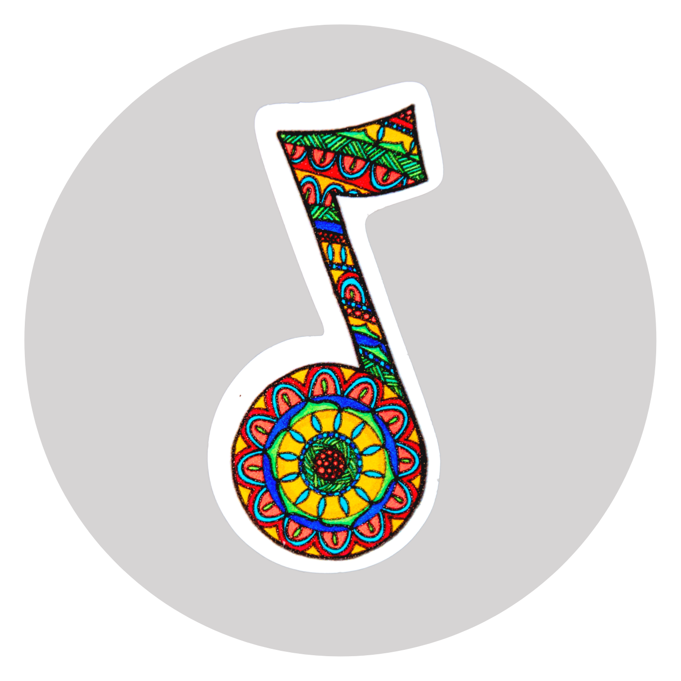 Music Note Sticker ⌲ Small 2.25"x1"