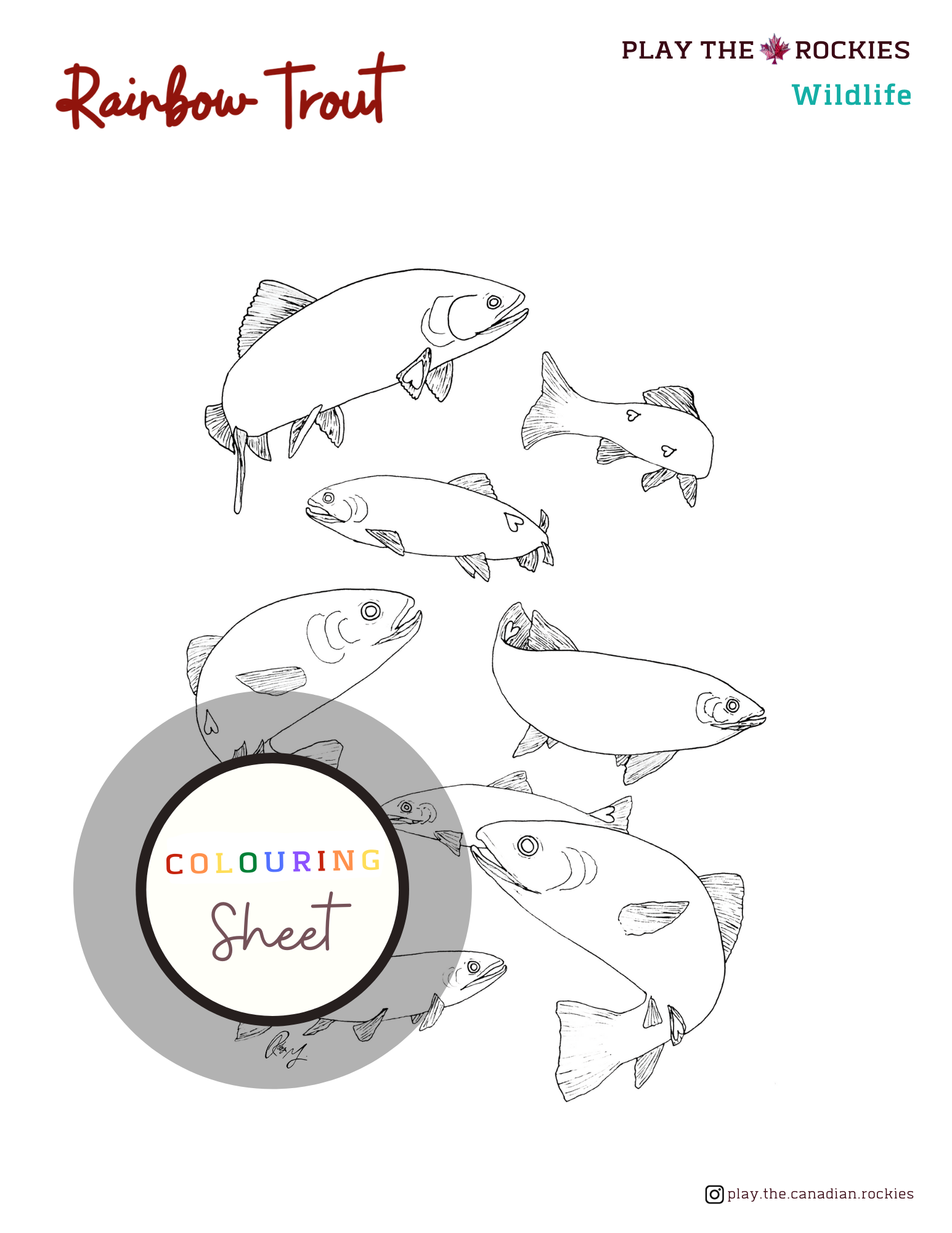 E-book: Colouring Book Play the Canadian Rockies ⌲ Printable