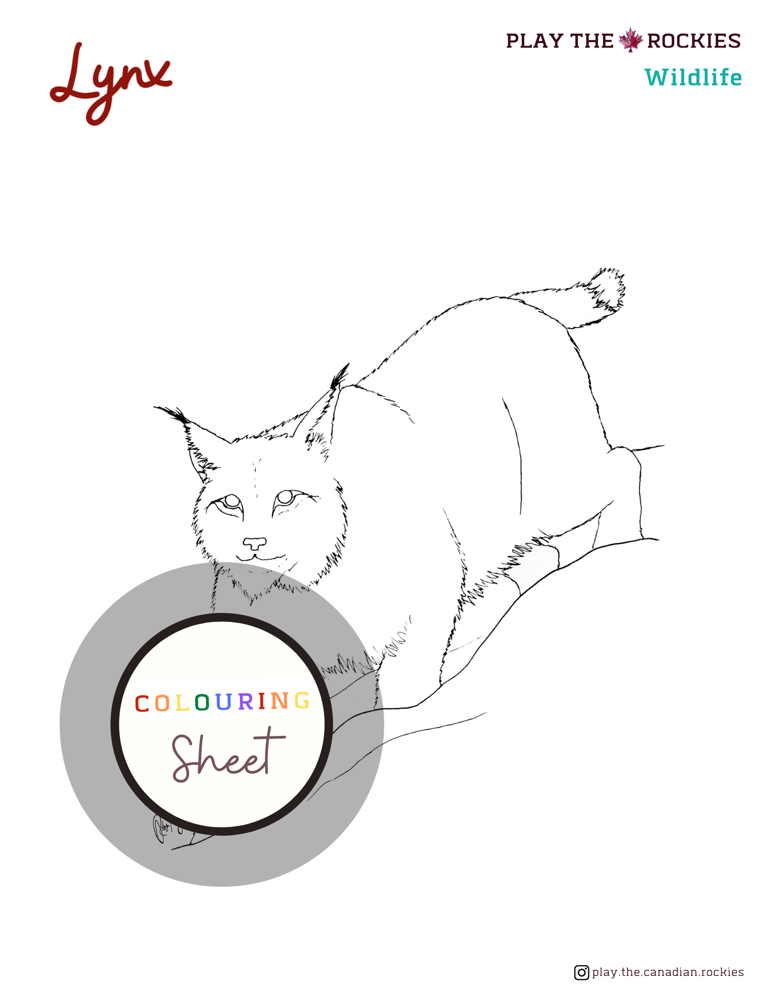 E-book: Colouring Book Play the Canadian Rockies ⌲ Printable