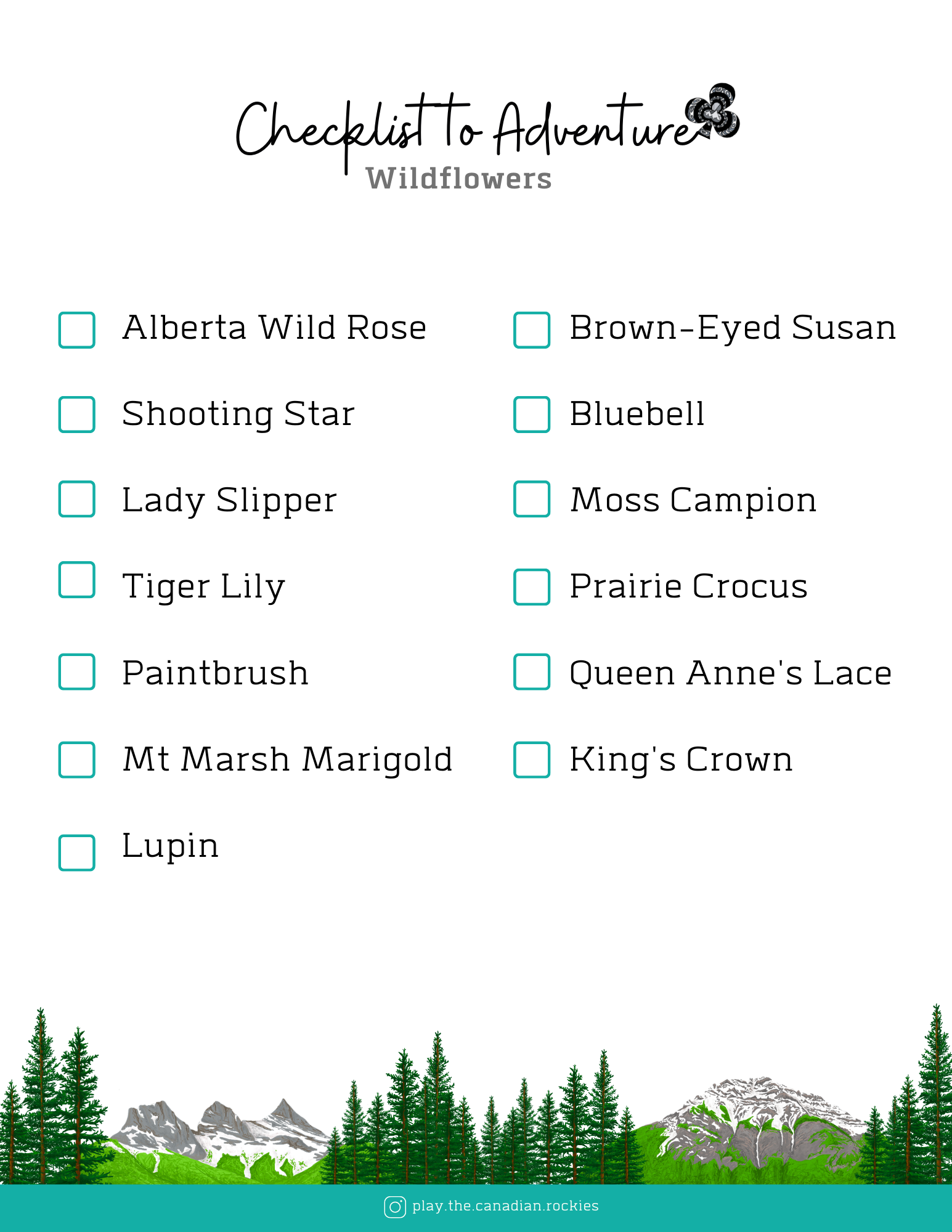 E-book of all: 54 Information Sheets • Mountains • Wildlife • Activities • Wildflowers