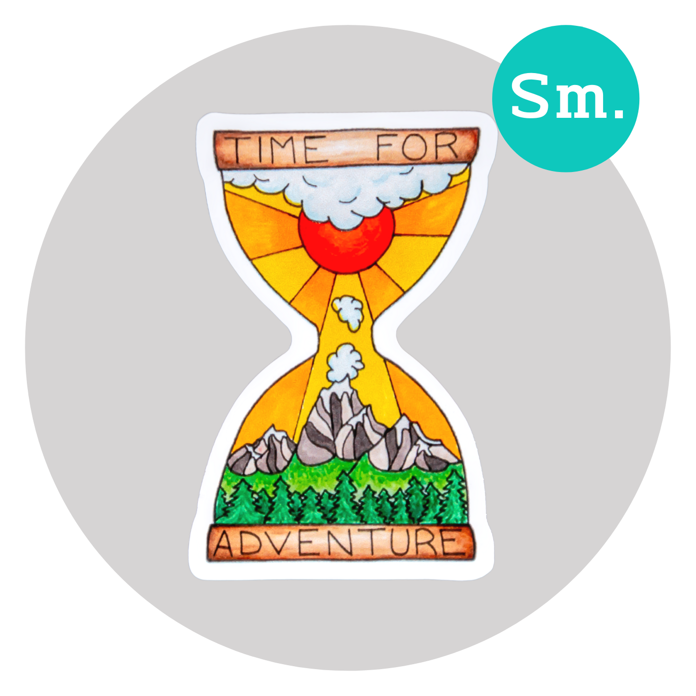 Time for Adventure Sticker ⌲ Small 2.25 "x1.75"