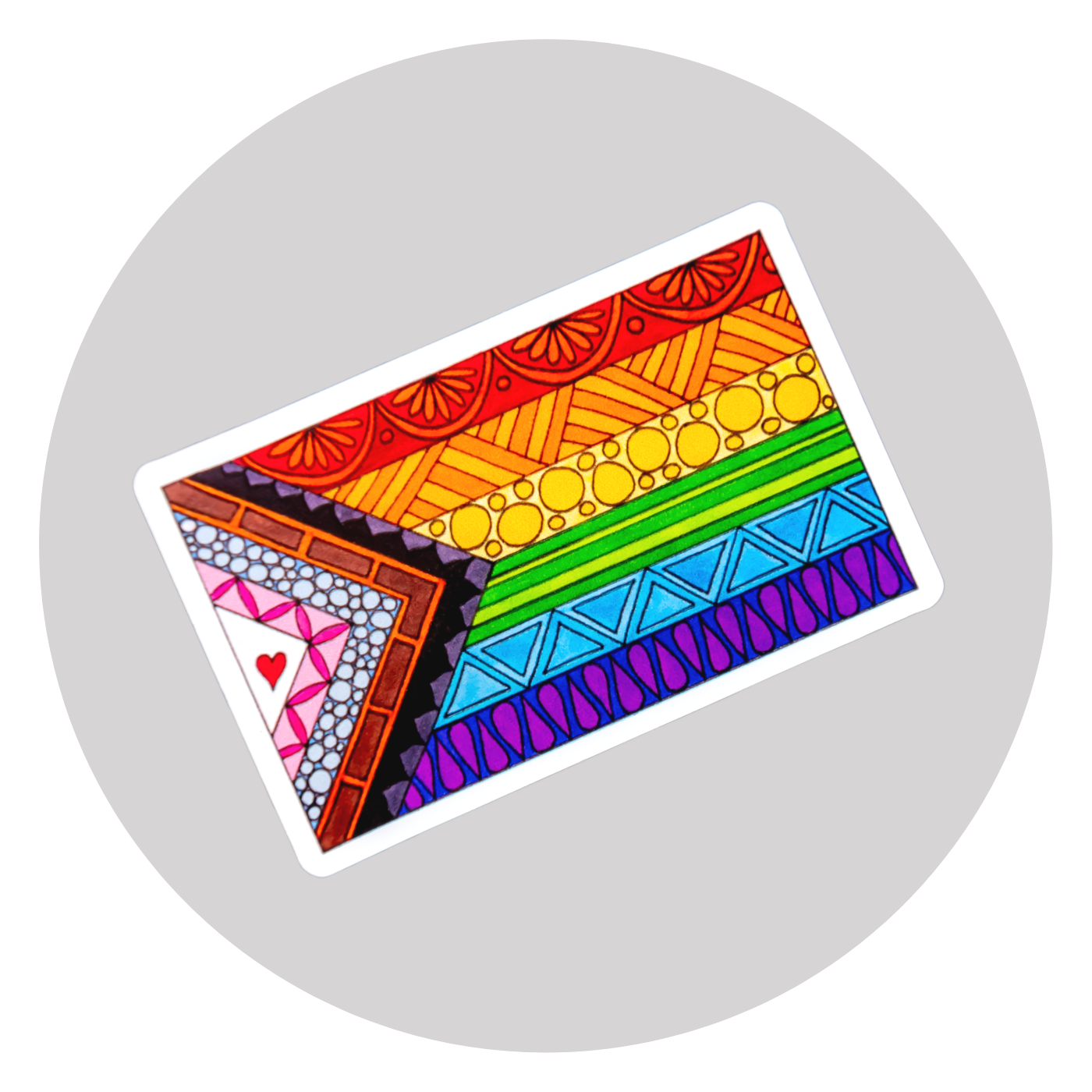 Pride Flag Sticker ⌲ Small 2.75"x1.75"