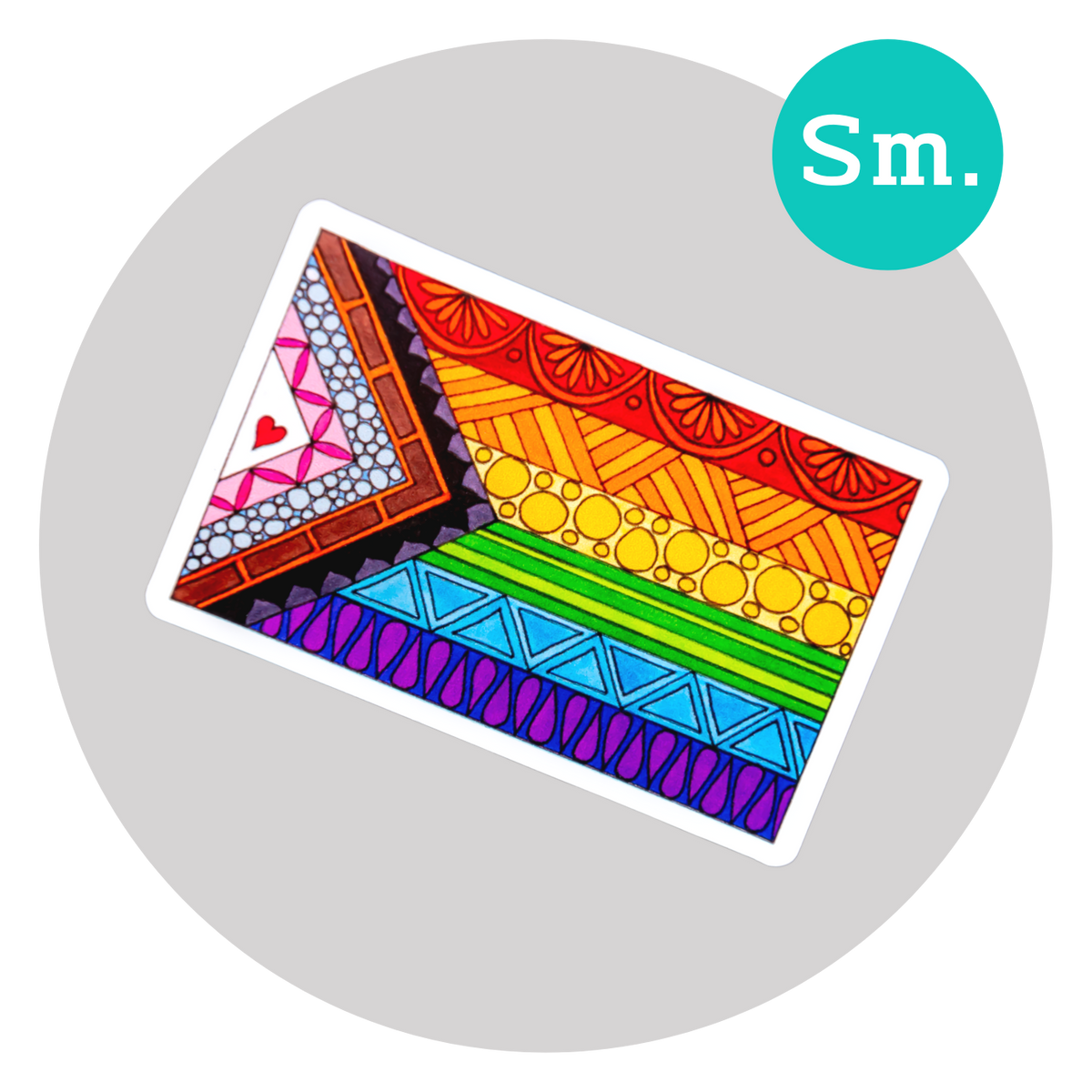 Pride Flag Sticker ⌲ Small 2.75"x1.75"