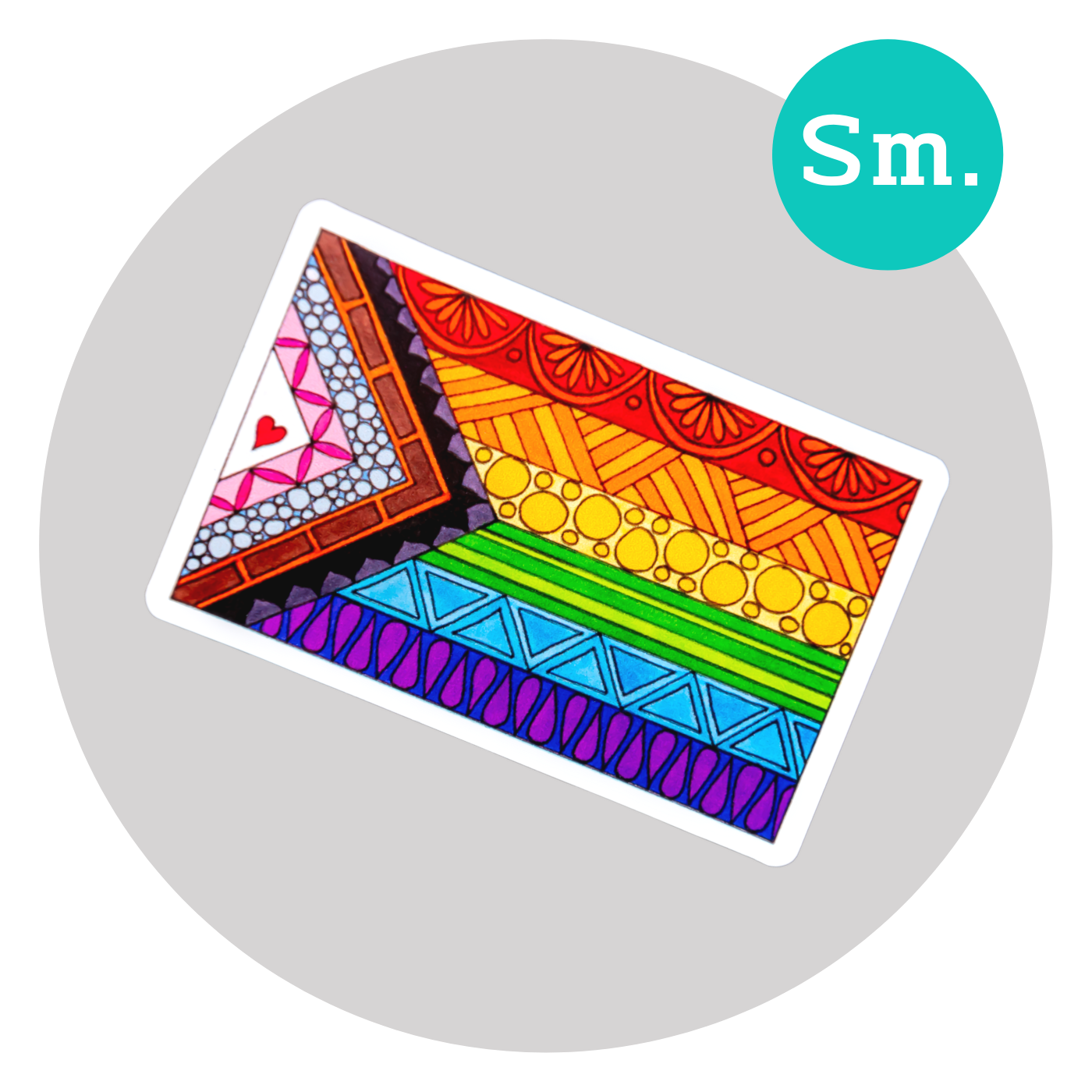 Pride Flag Sticker ⌲ Small 2.75"x1.75"