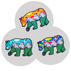 Set of 3: Three Sisters Bear Patches - Orange, Blue, Aurora  ⌲ LIMITED EDITION