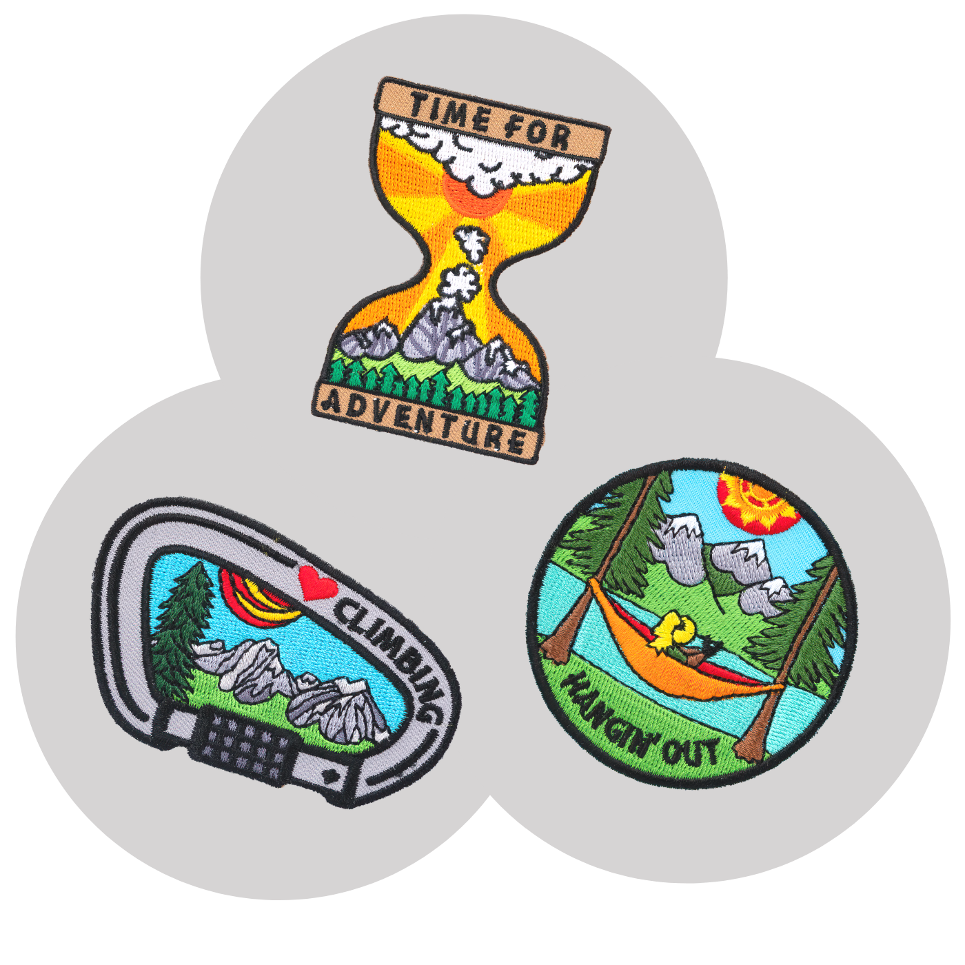 Set of 3: Love Adventure Patches