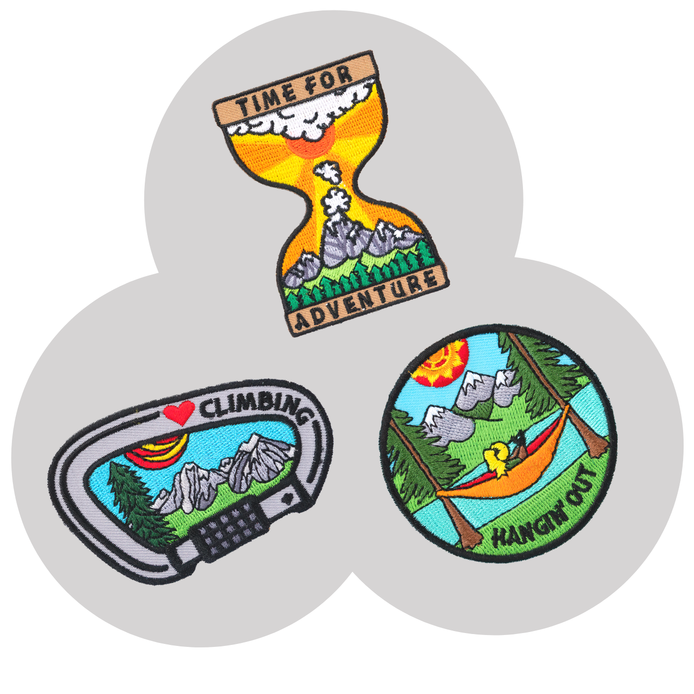 Set of 3: Love Adventure Patches
