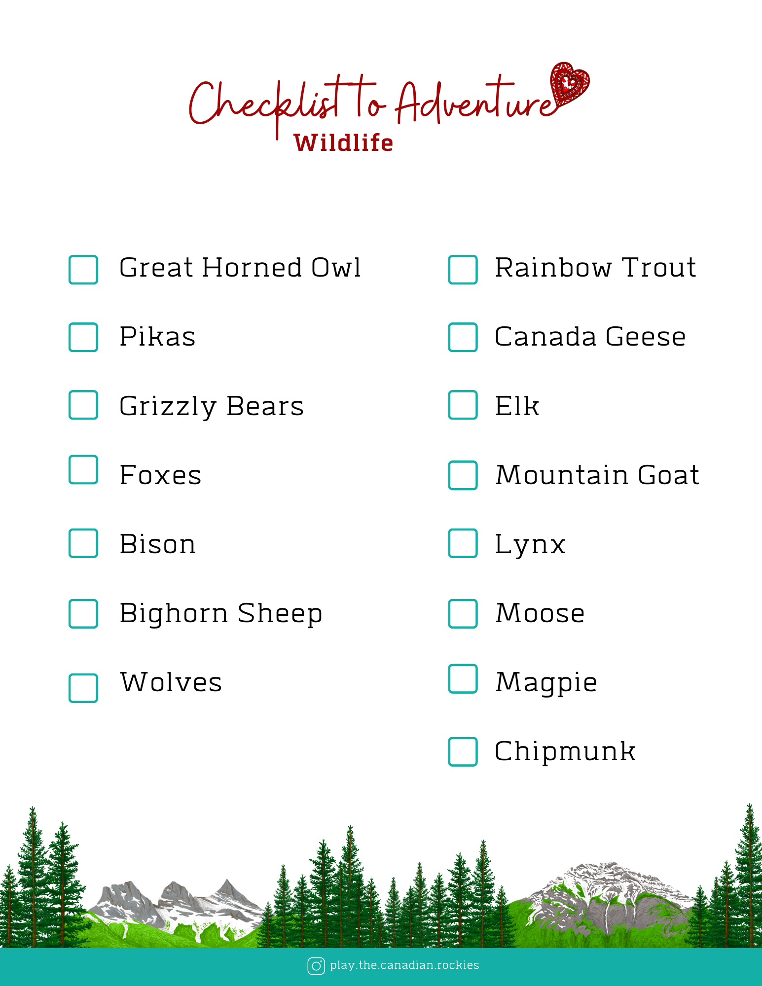 E-book of all: 54 Information Sheets • Mountains • Wildlife • Activities • Wildflowers
