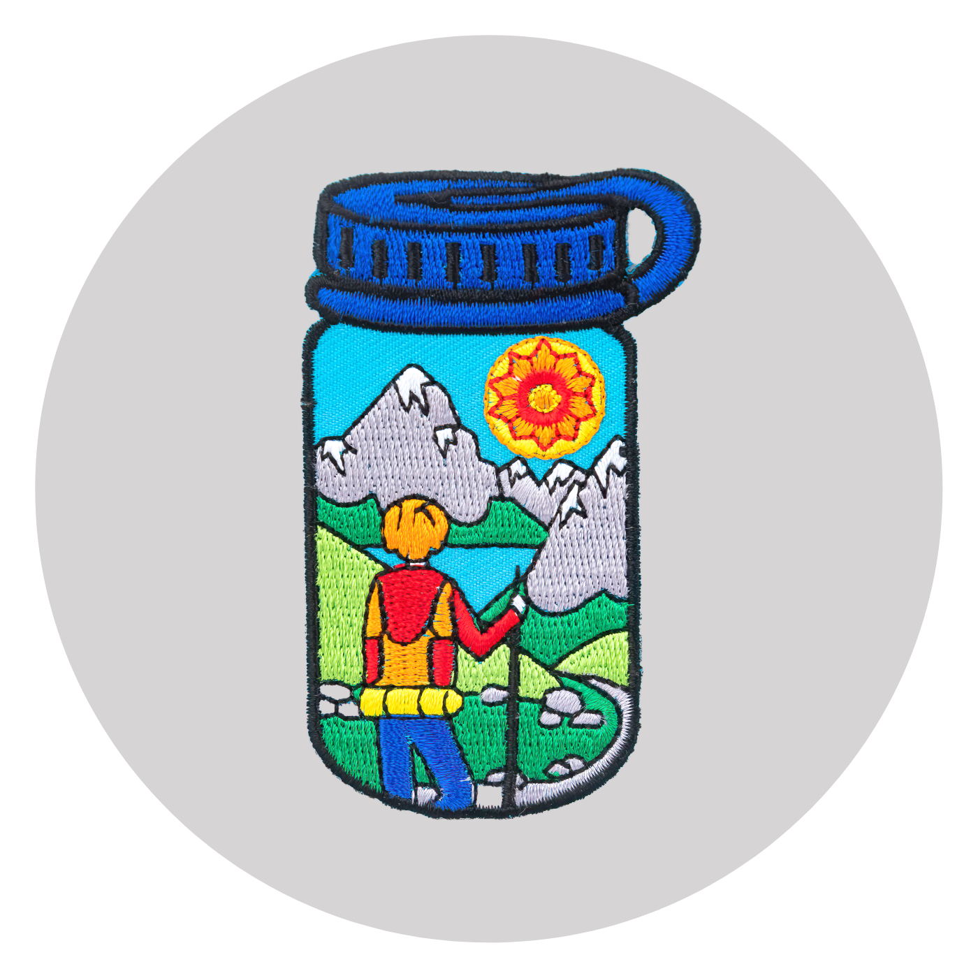 Water Bottle Patch: Hiker
