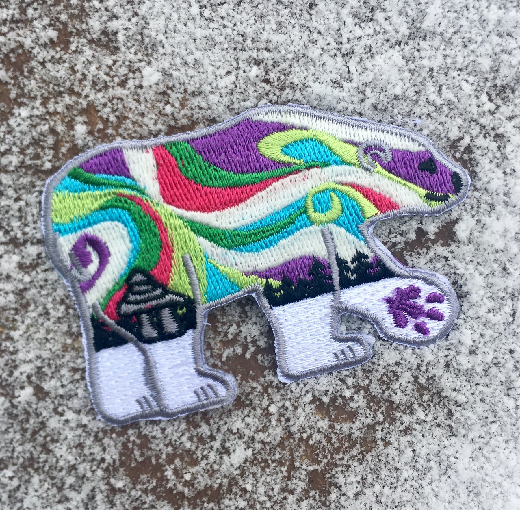 Aurora Polar Bear Patch: Glow in the Dark ⌲ LIMITED EDITION