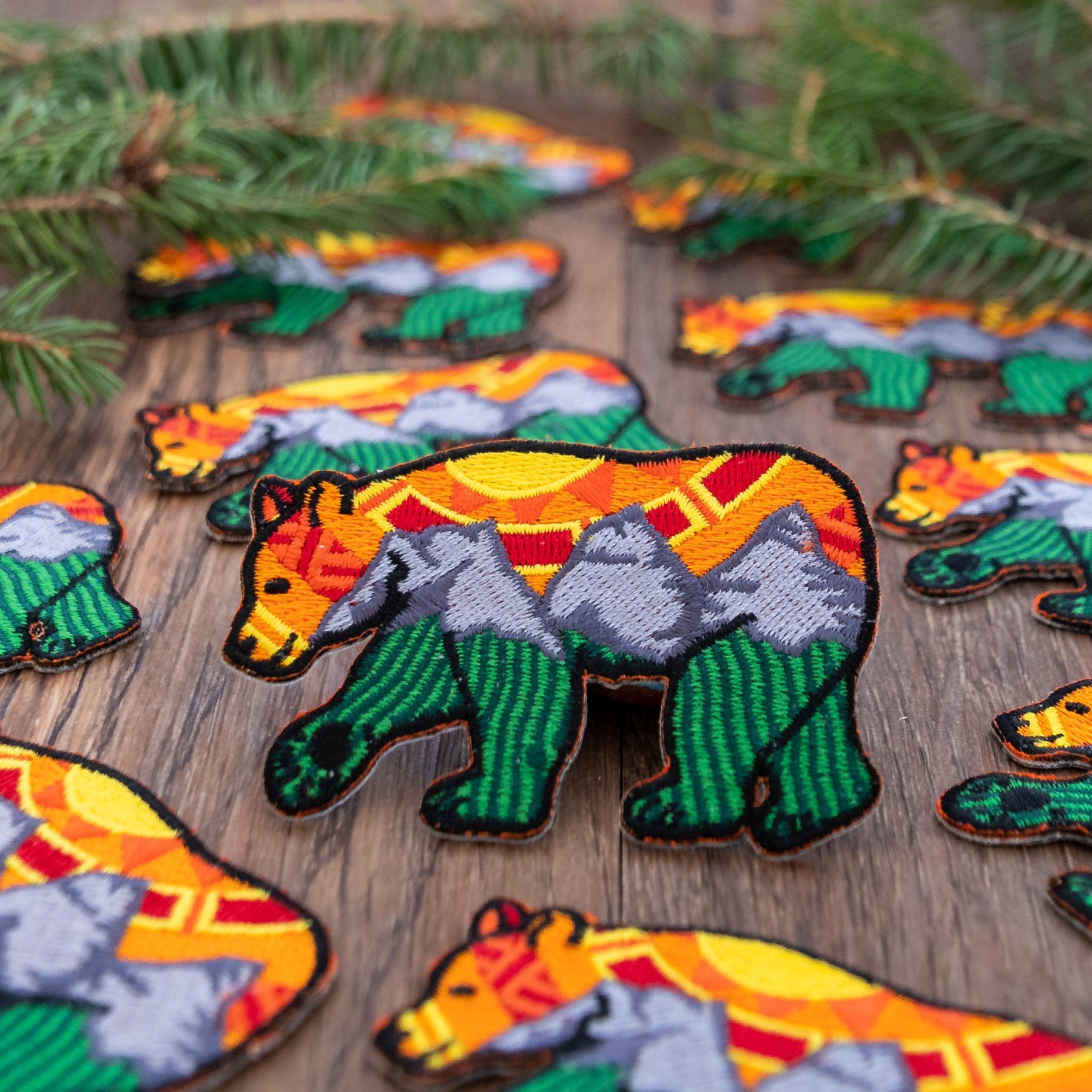 Three Sisters Bear Patch: Orange Sky