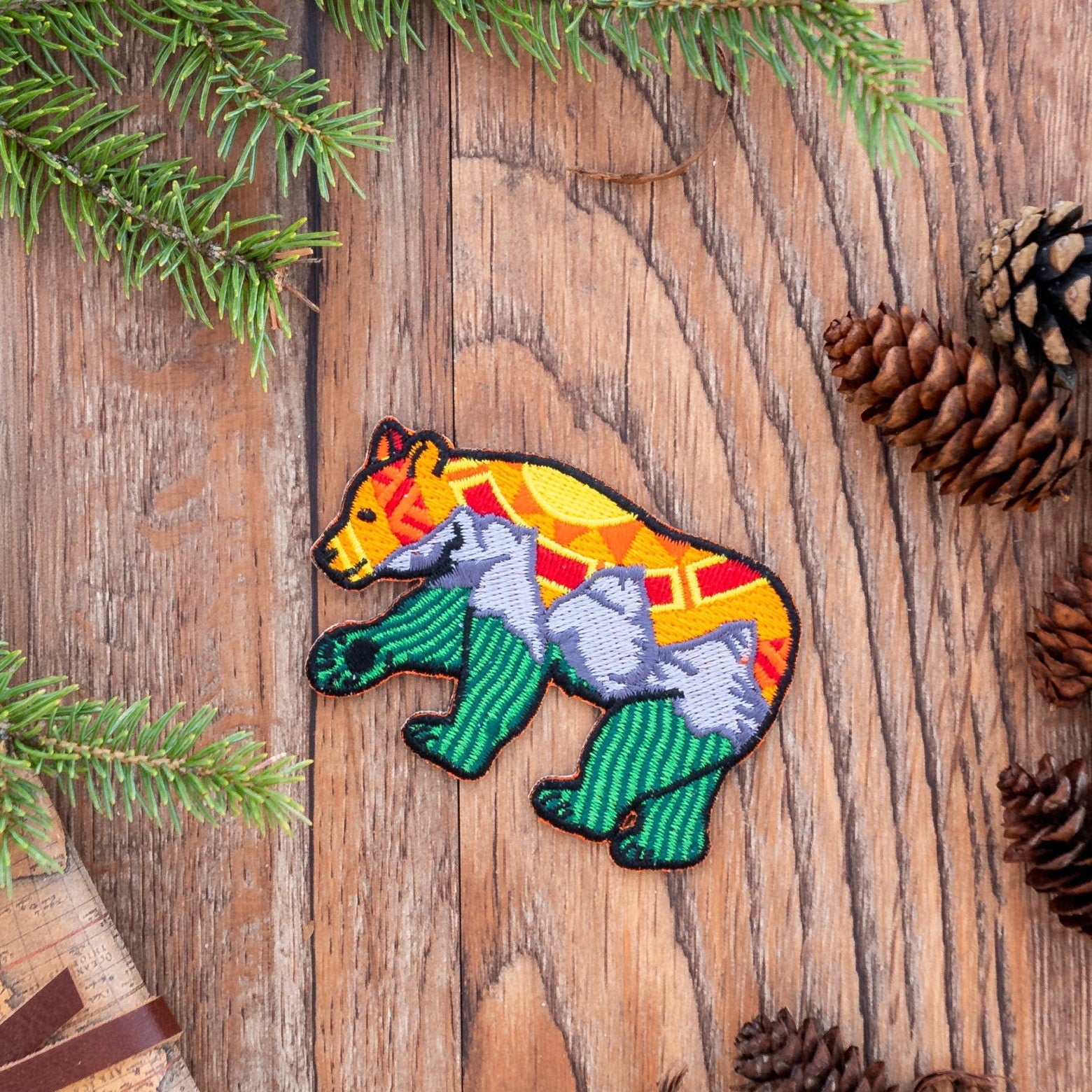 Three Sisters Bear Patch: Orange Sky