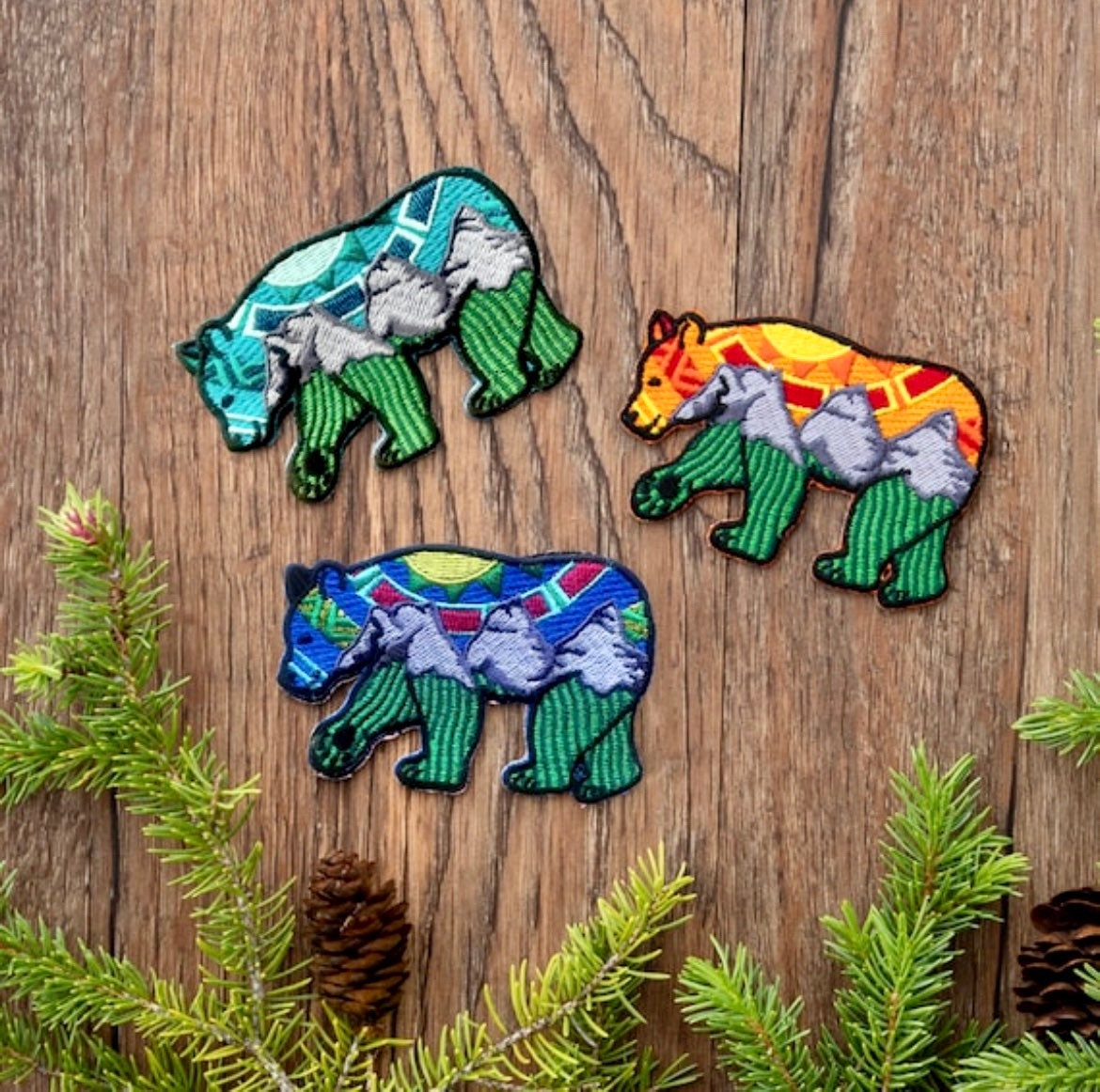 Three Sisters Bear Patch: Orange Sky