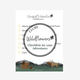 Checklist to Adventure: Wildflowers - Clubs ⌲ Printable
