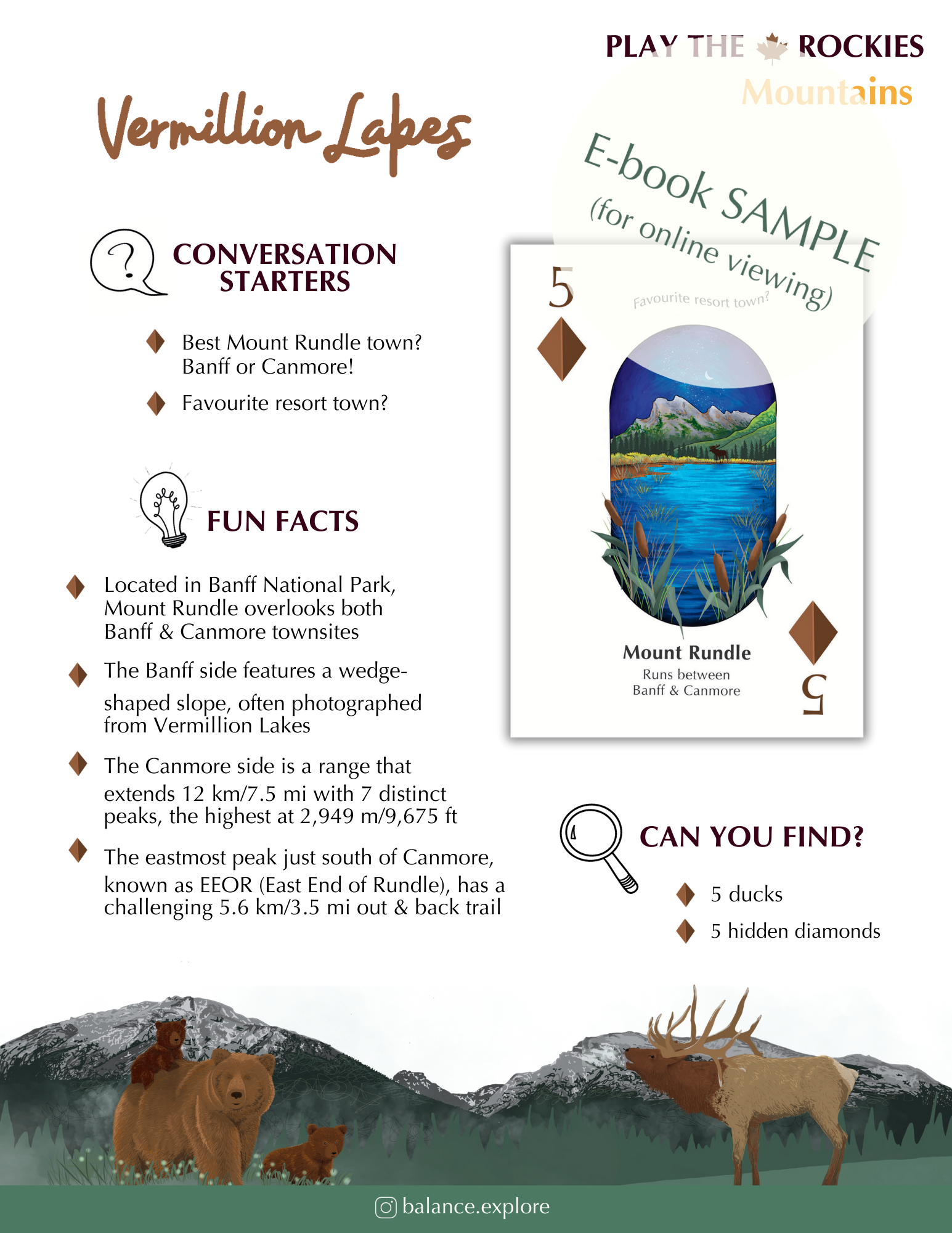 E-book of all: 54 Information Sheets • Mountains • Wildlife • Activities • Wildflowers