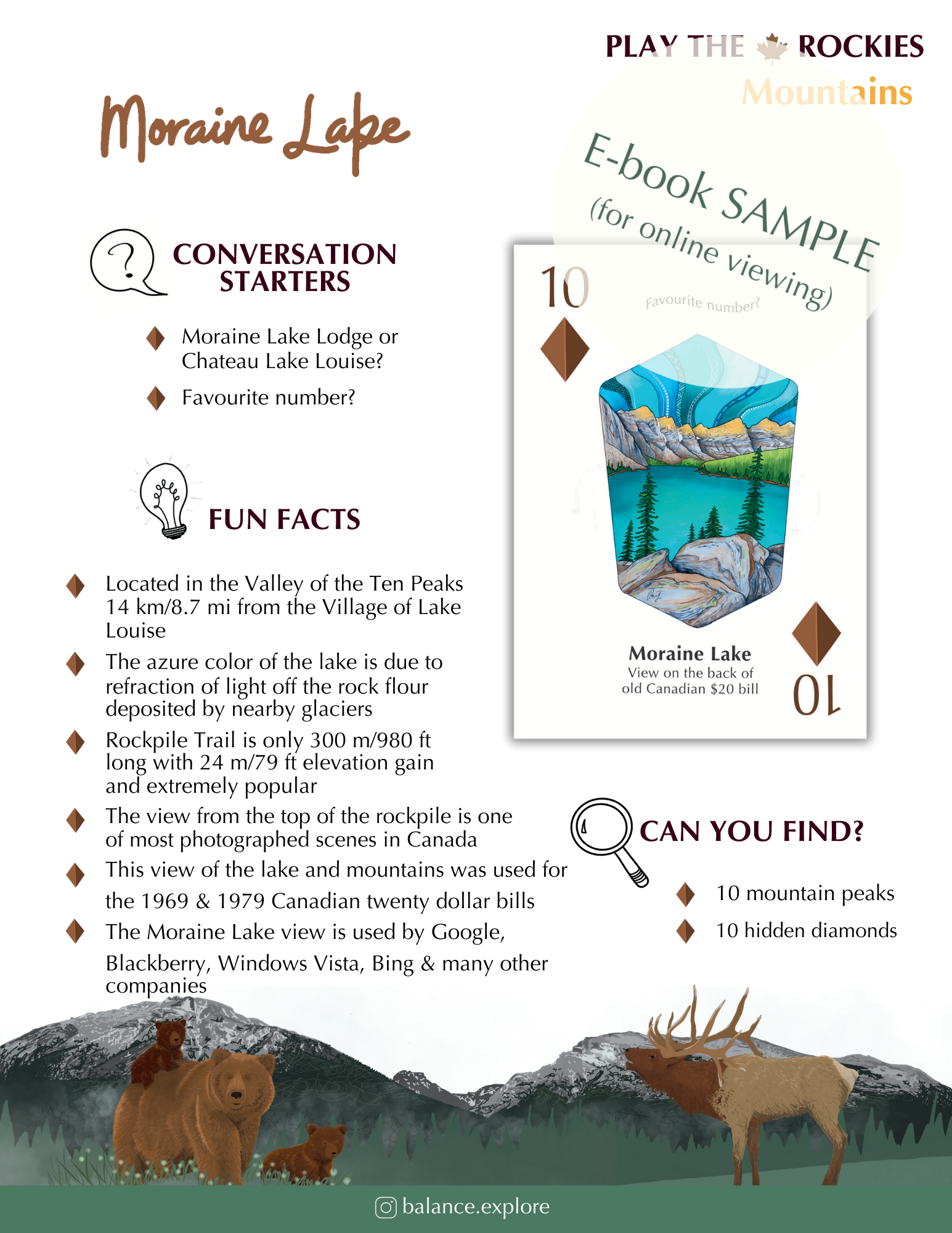 E-book of all: 54 Information Sheets • Mountains • Wildlife • Activities • Wildflowers